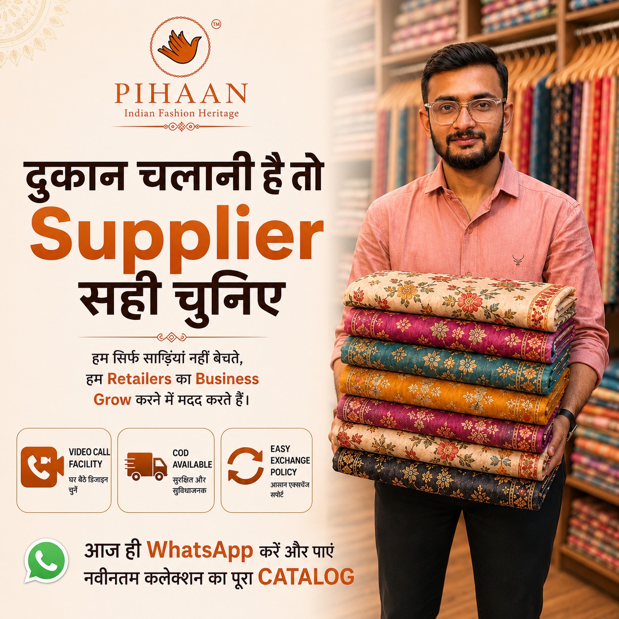 Pihaan Facebook ad: Surat Se Direct Wholesale Saree Collection