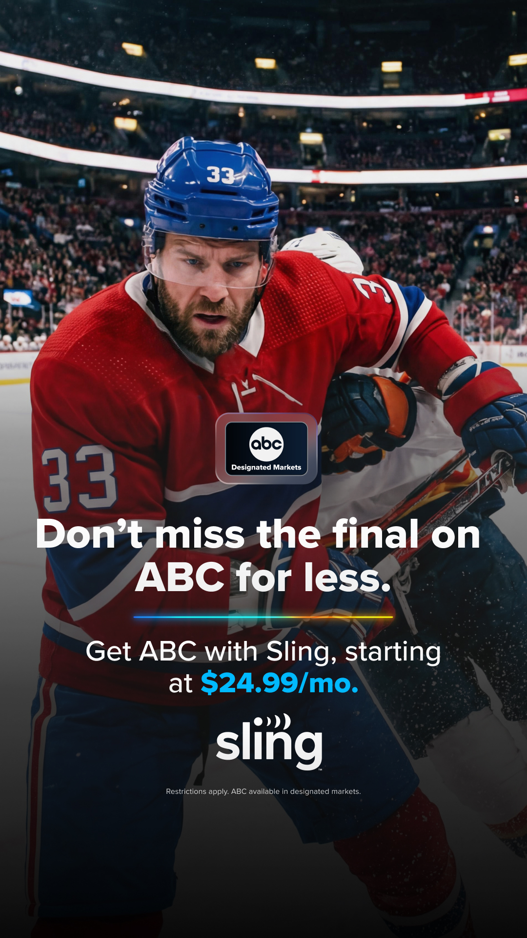 Sling TV Facebook ad