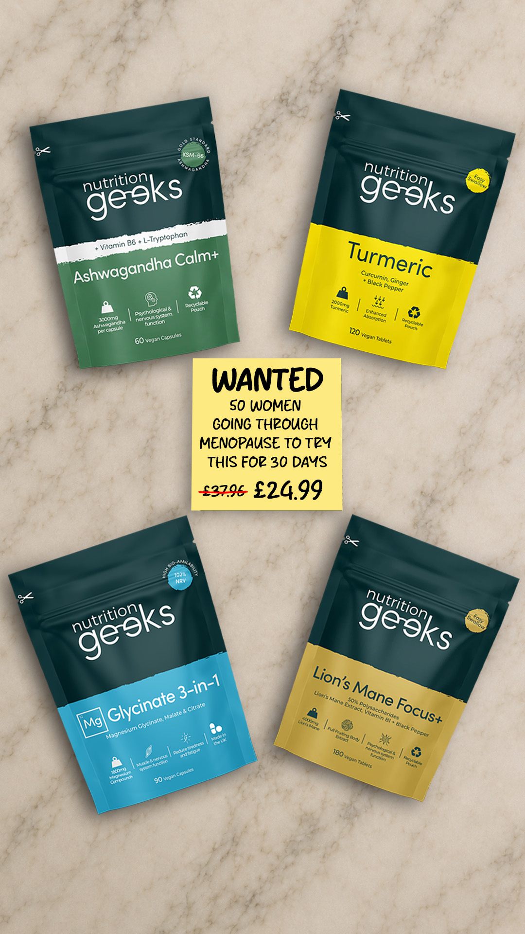 Nutrition Geeks Facebook ad