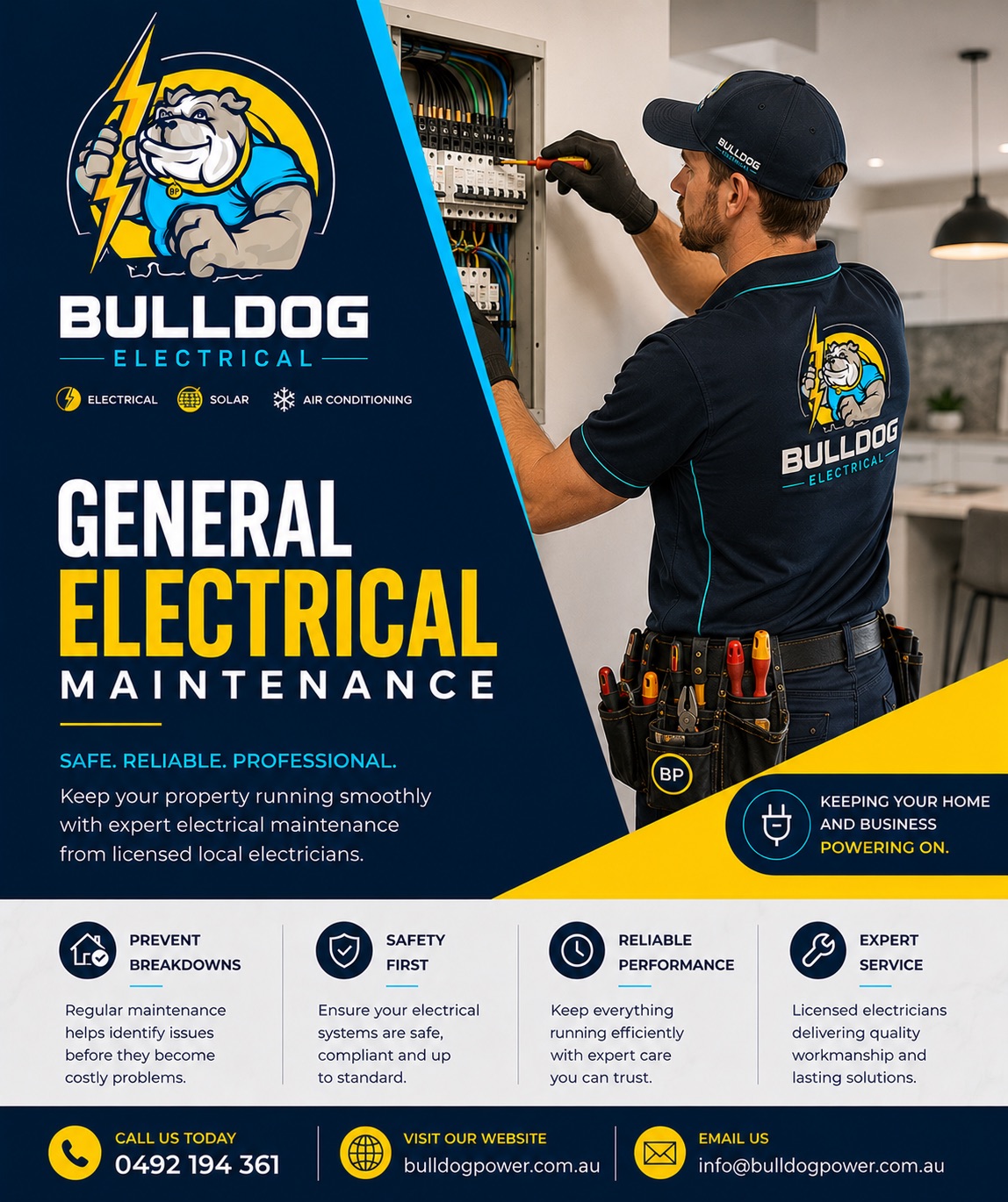 Bulldog Power Facebook ad: Book your FREE QUOTE now