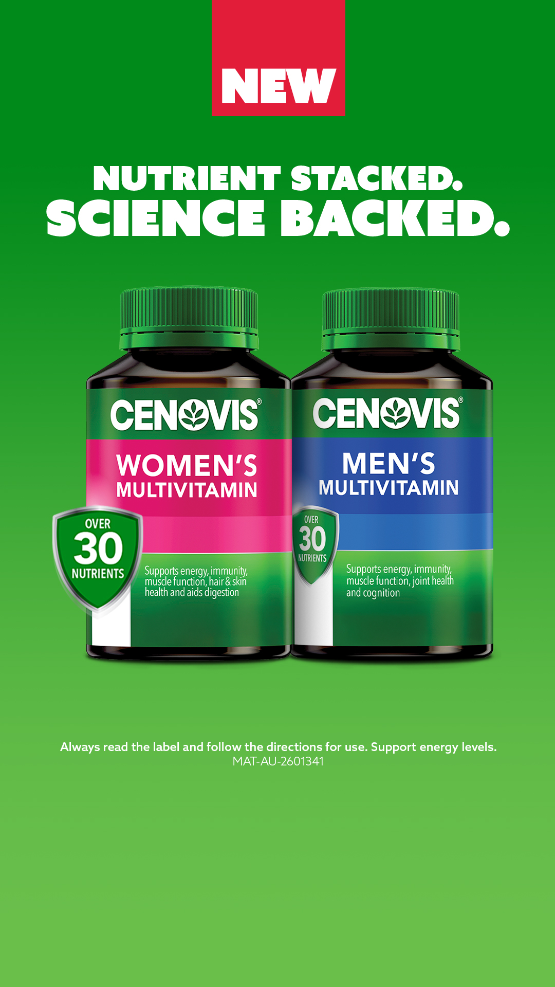 Cenovis Australia Facebook ad: New Multivitamins for you