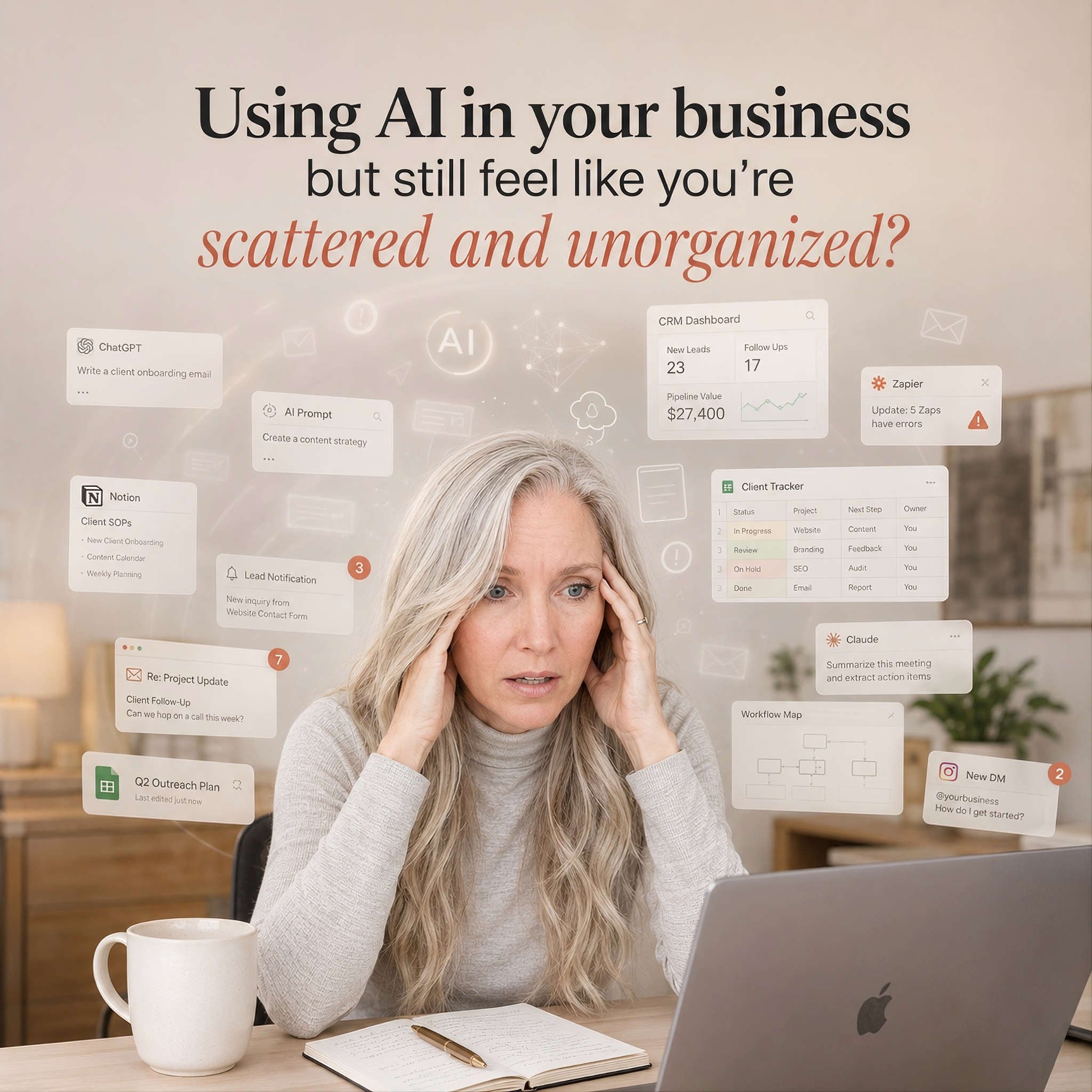 AI CoachBox Facebook ad: Successful Business, Scattered Brain?
