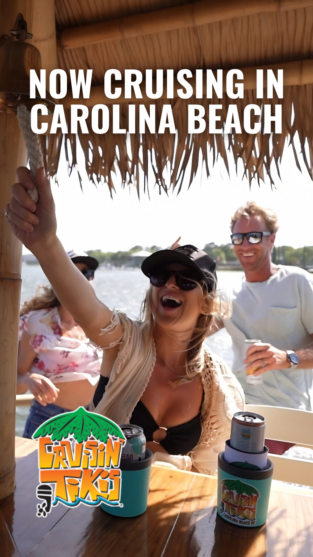 Cruisin' Tikis Carolina Beach Facebook ad: Book Your Tiki Cruise Today