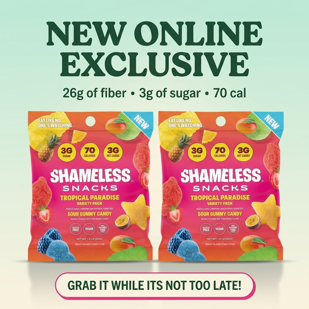 Shameless Snacks Facebook ad