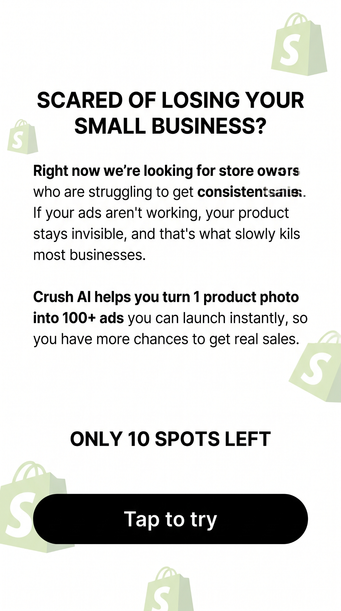 trycrush.ai Facebook ad