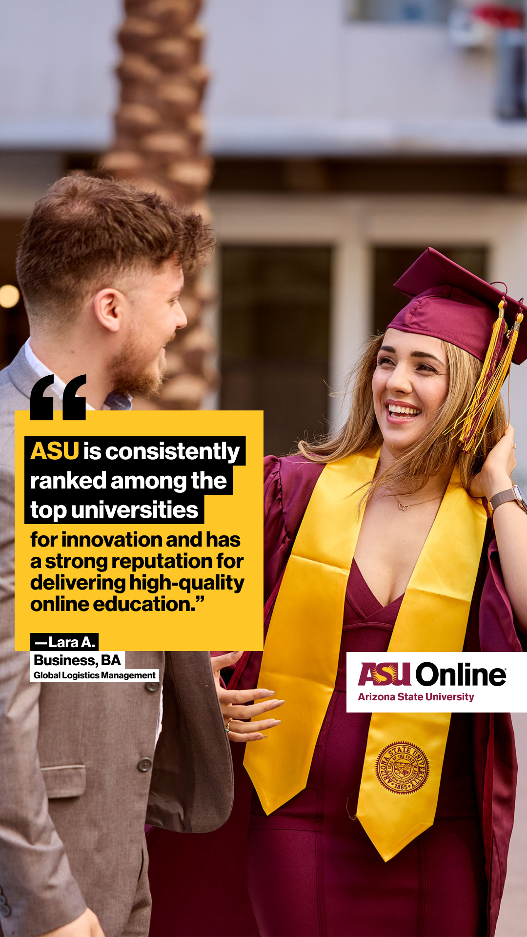 ASU Online Facebook ad