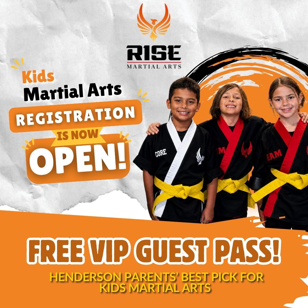 Rise Martial Arts Facebook ad: Kids Try for FREE!