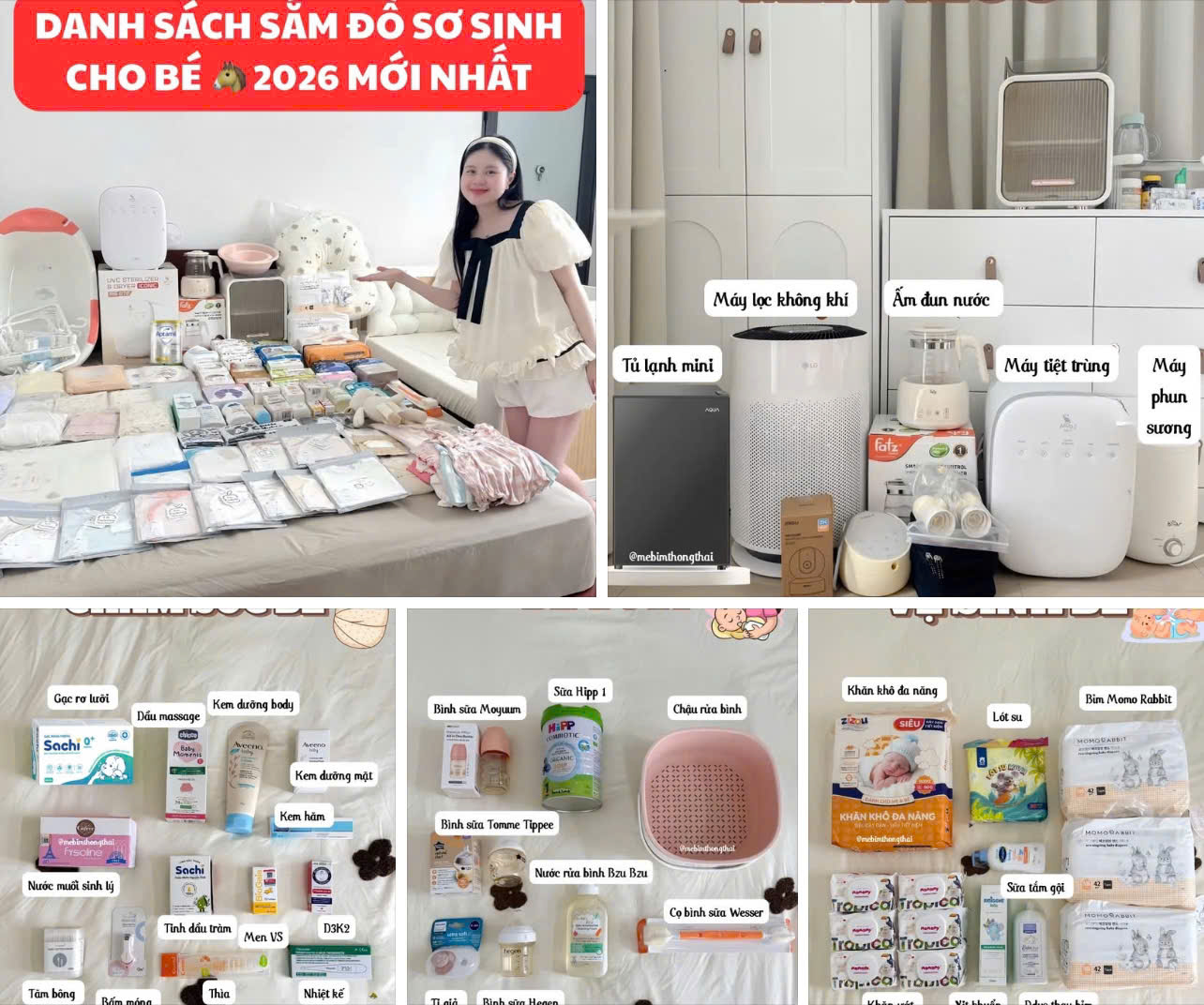 Mẹ Bỉm Thông Thái Facebook ad: Tổng hợp ĐỒ ĐI SINH đầy đủ nhất…