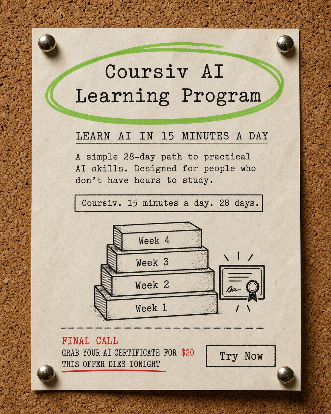 AI Weekly Facebook ad