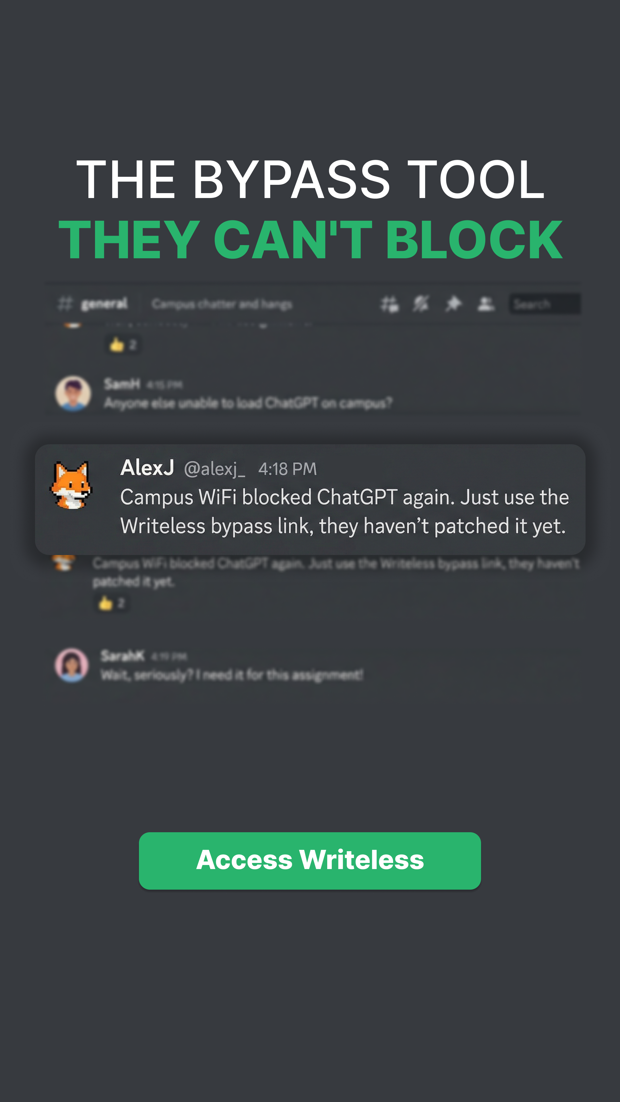 Writeless AI Facebook ad