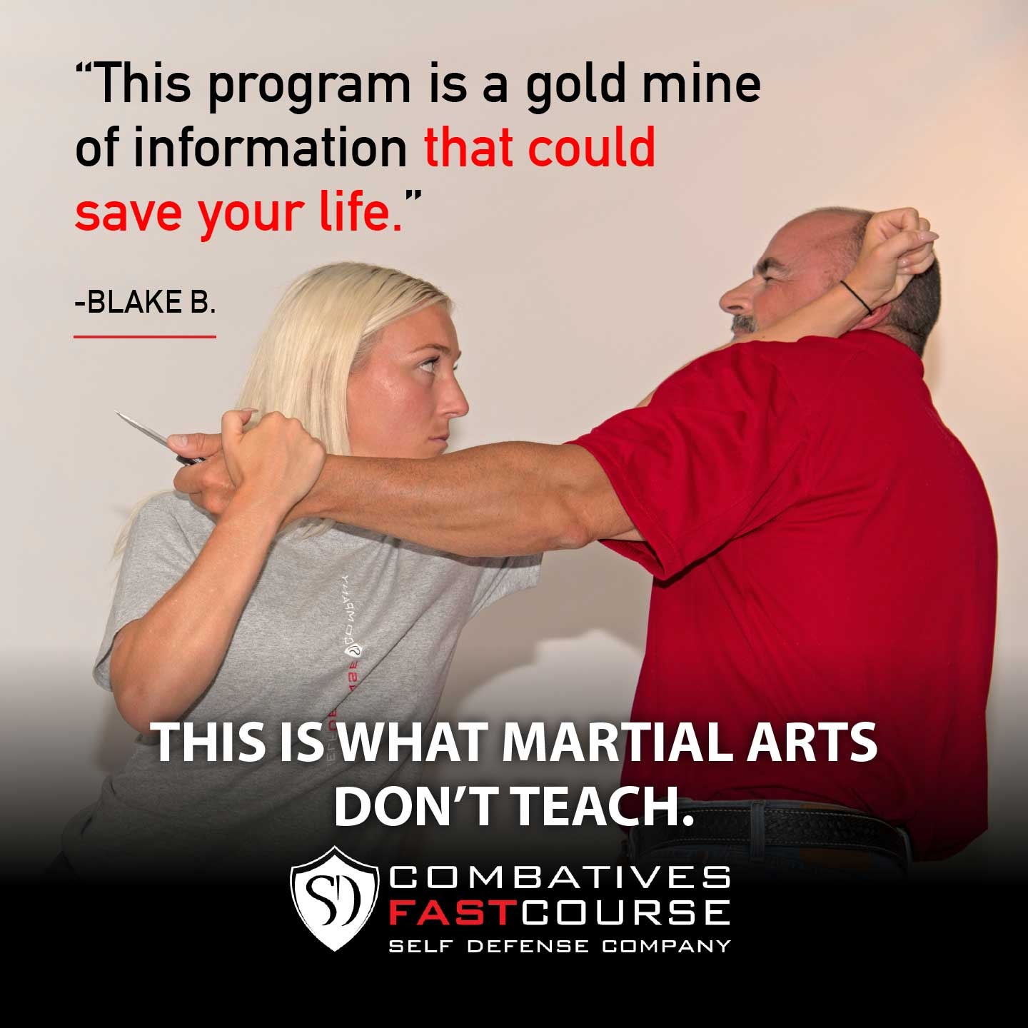 Self Defense Training Facebook ad: Real-World Self-Defense That Works