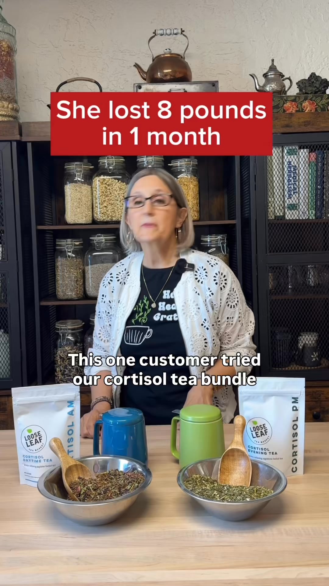 Loose Leaf Tea Market Facebook ad: It's Not Calories. It's Cortisol.