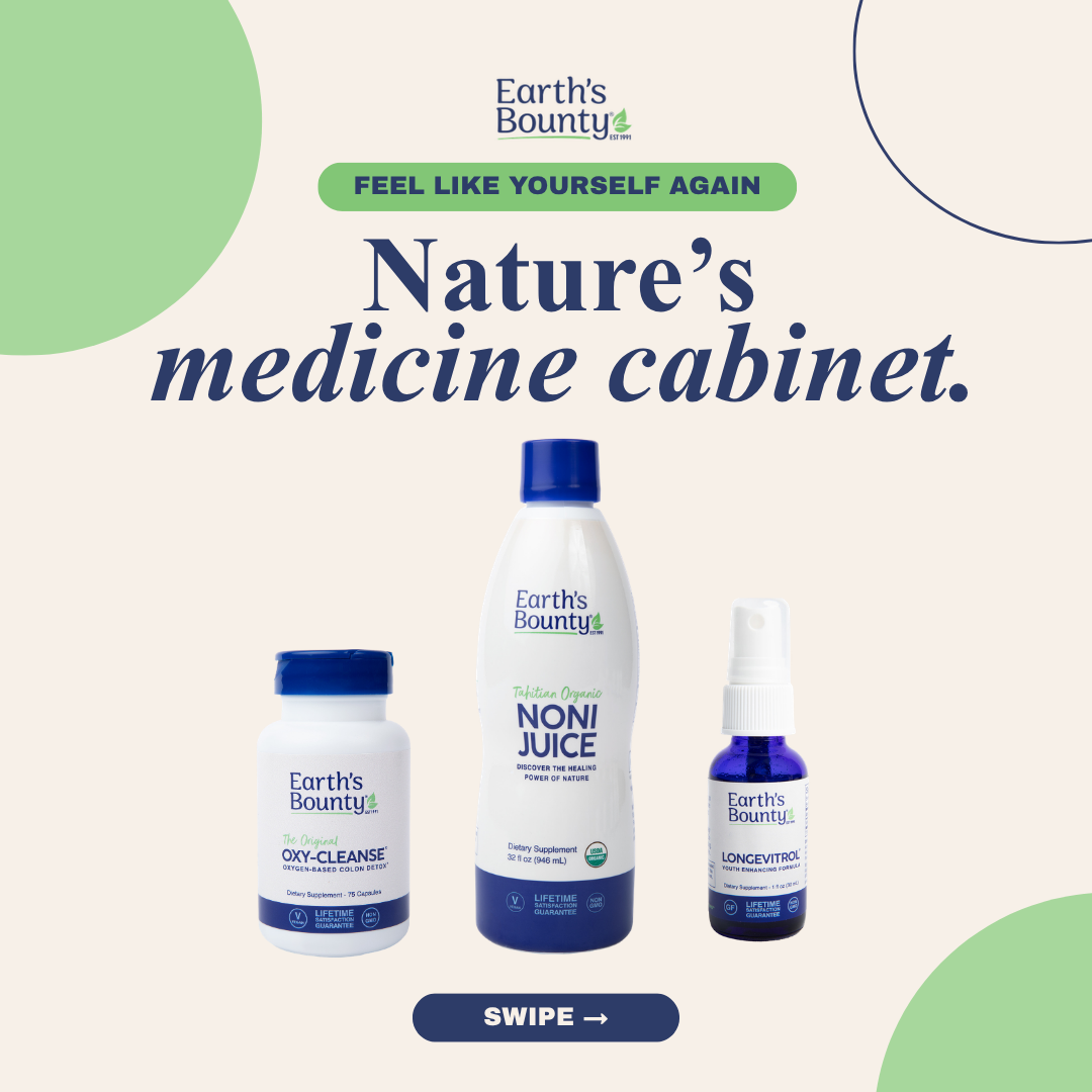 Earth’s Bounty Health Supplements Facebook ad: Shop Natural Supplements | Earth's Bounty