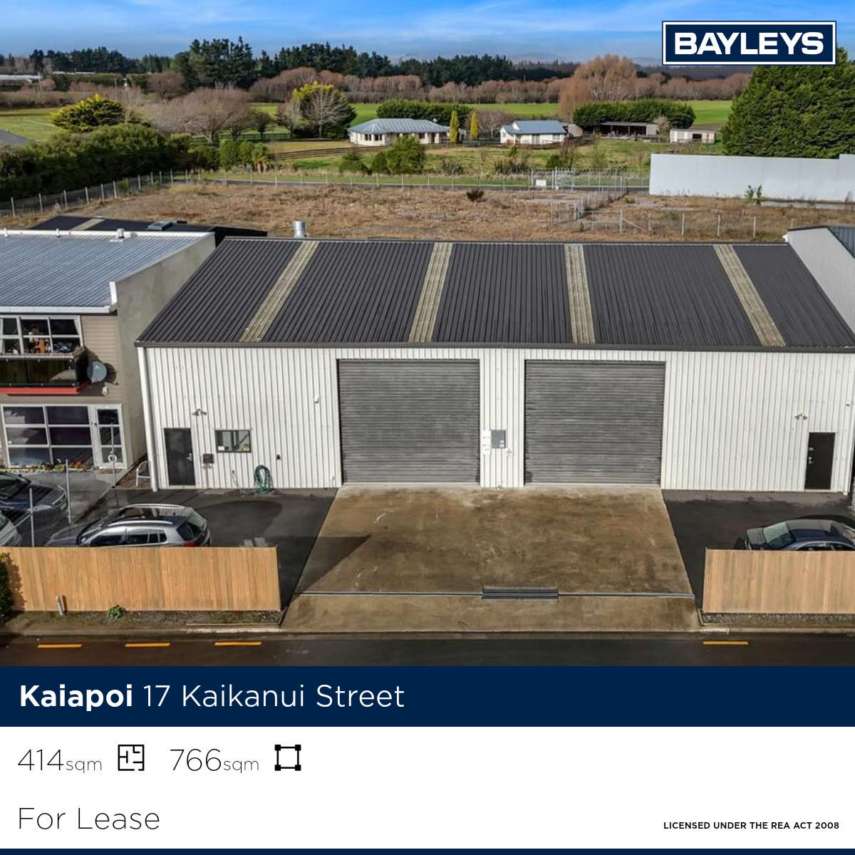 Bayleys Canterbury Commercial Facebook ad from Aug 2, 2026