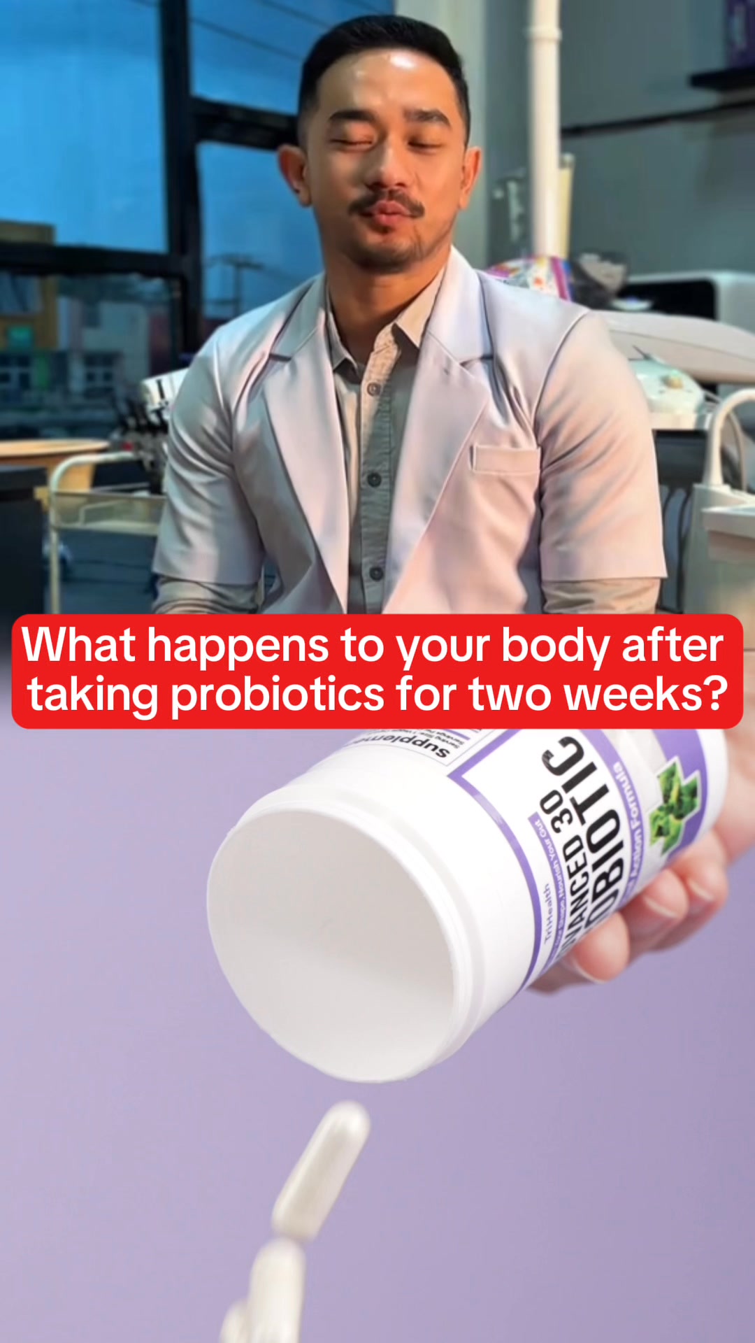 TriHealth Probiotic Philippines Facebook ad: GET FLAT STOMACH WITH JUST 1 CAPSULE A DAY