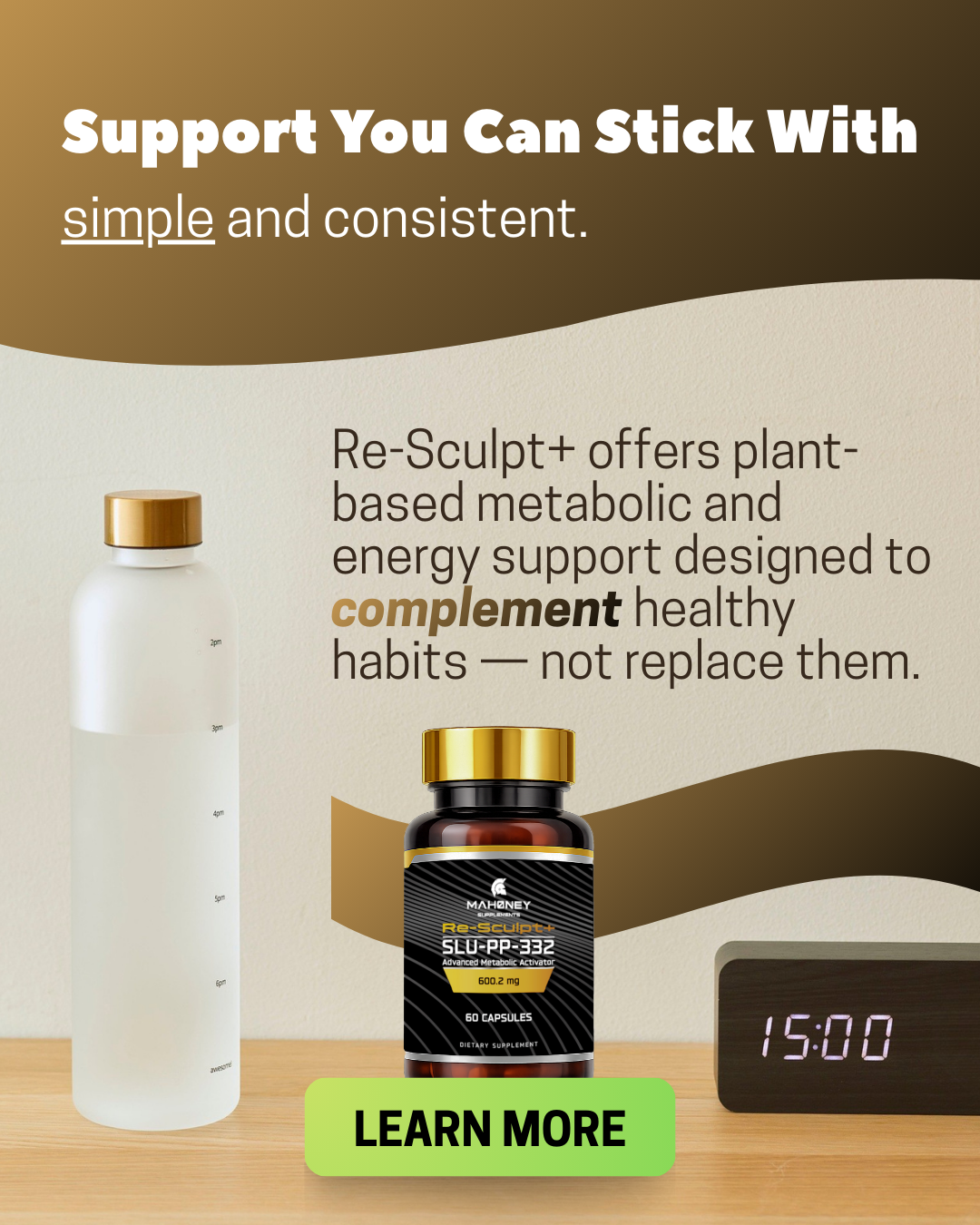 Mahoney Supplements Facebook ad
