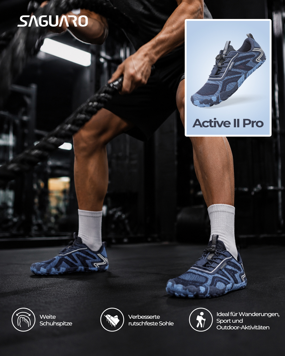 Saguaro De Facebook ad: Active II Pro, Rutschfest & flexibel
