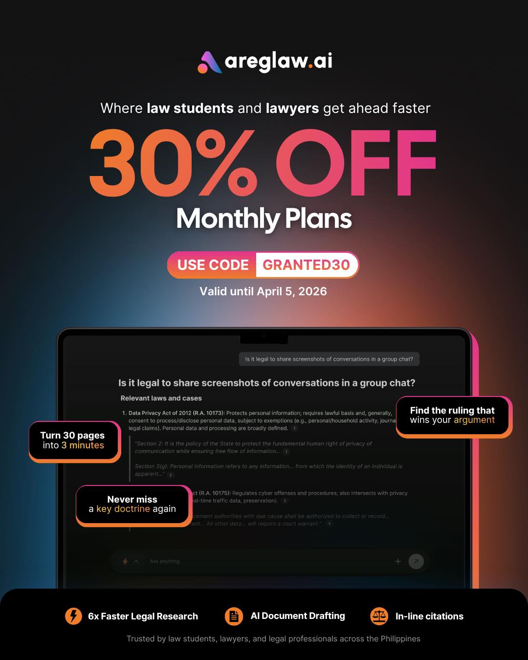 areglaw.ai Facebook ad