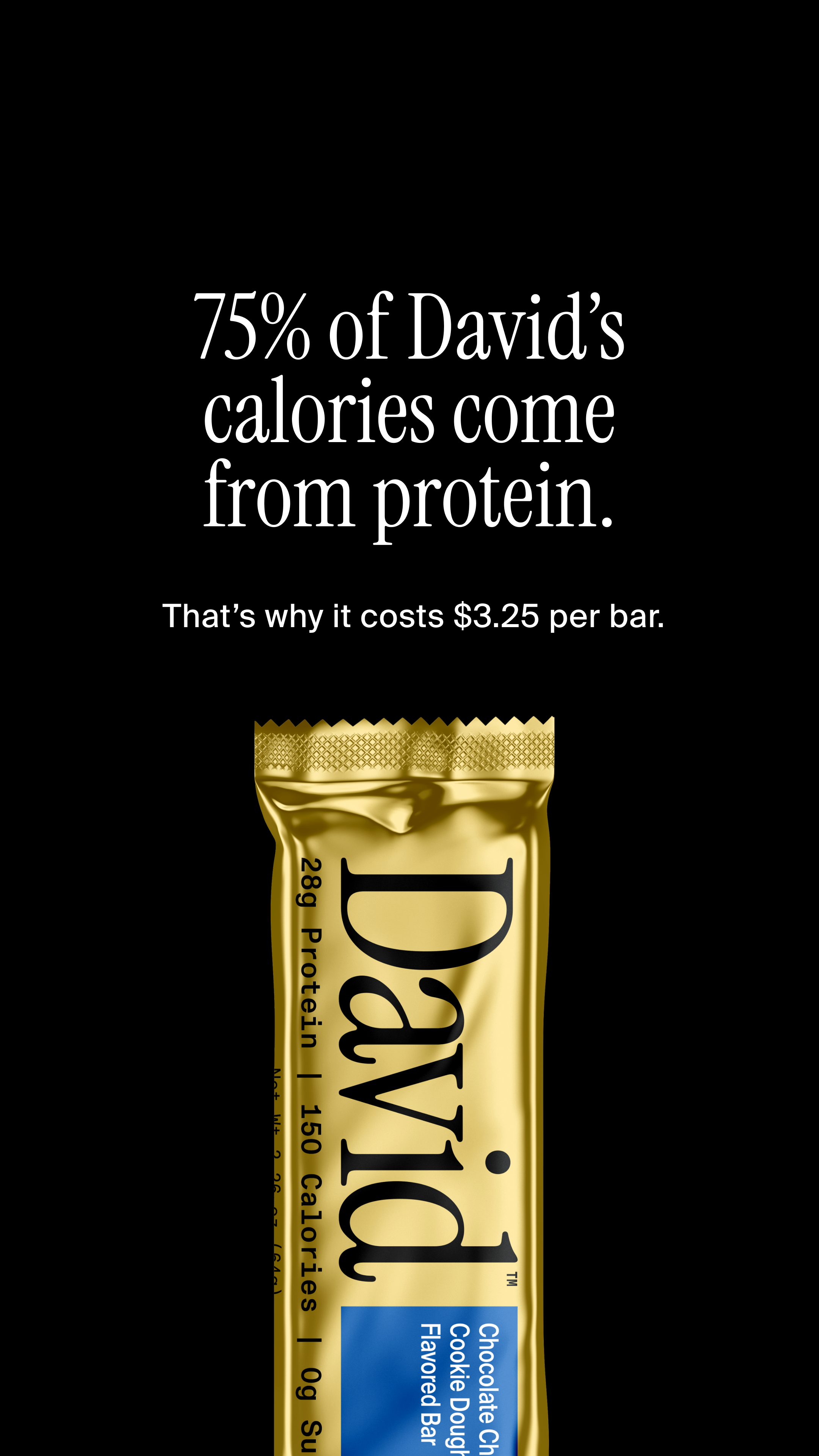 David Protein Facebook ad