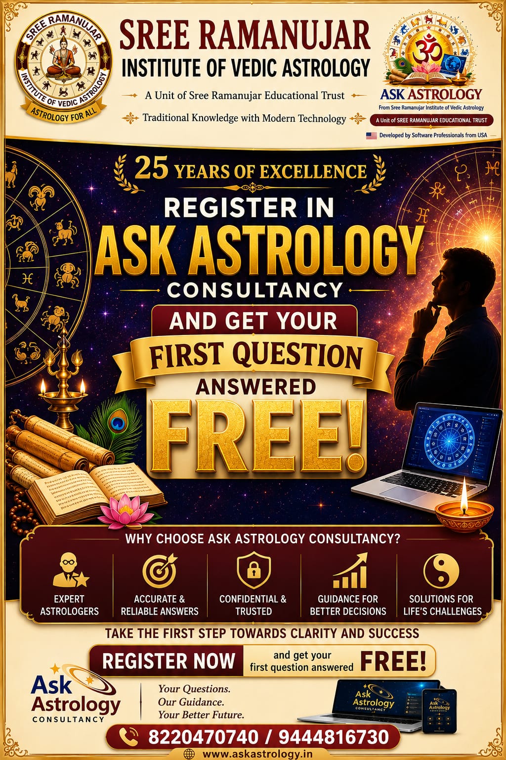 Sri Ramanujar Astrology Institute Facebook ad: Sri Ramanujar Astrology Institute - Ancient Wisdom, Modern…