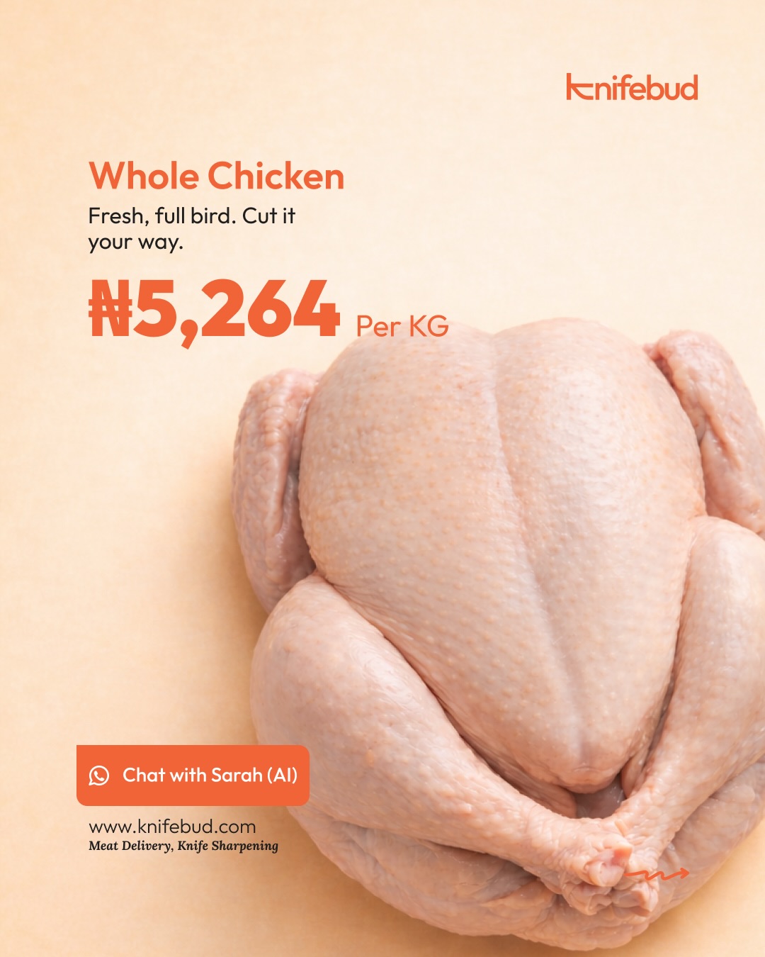Knifebud - Meat Squeezy Facebook ad: Skip the market stress.
