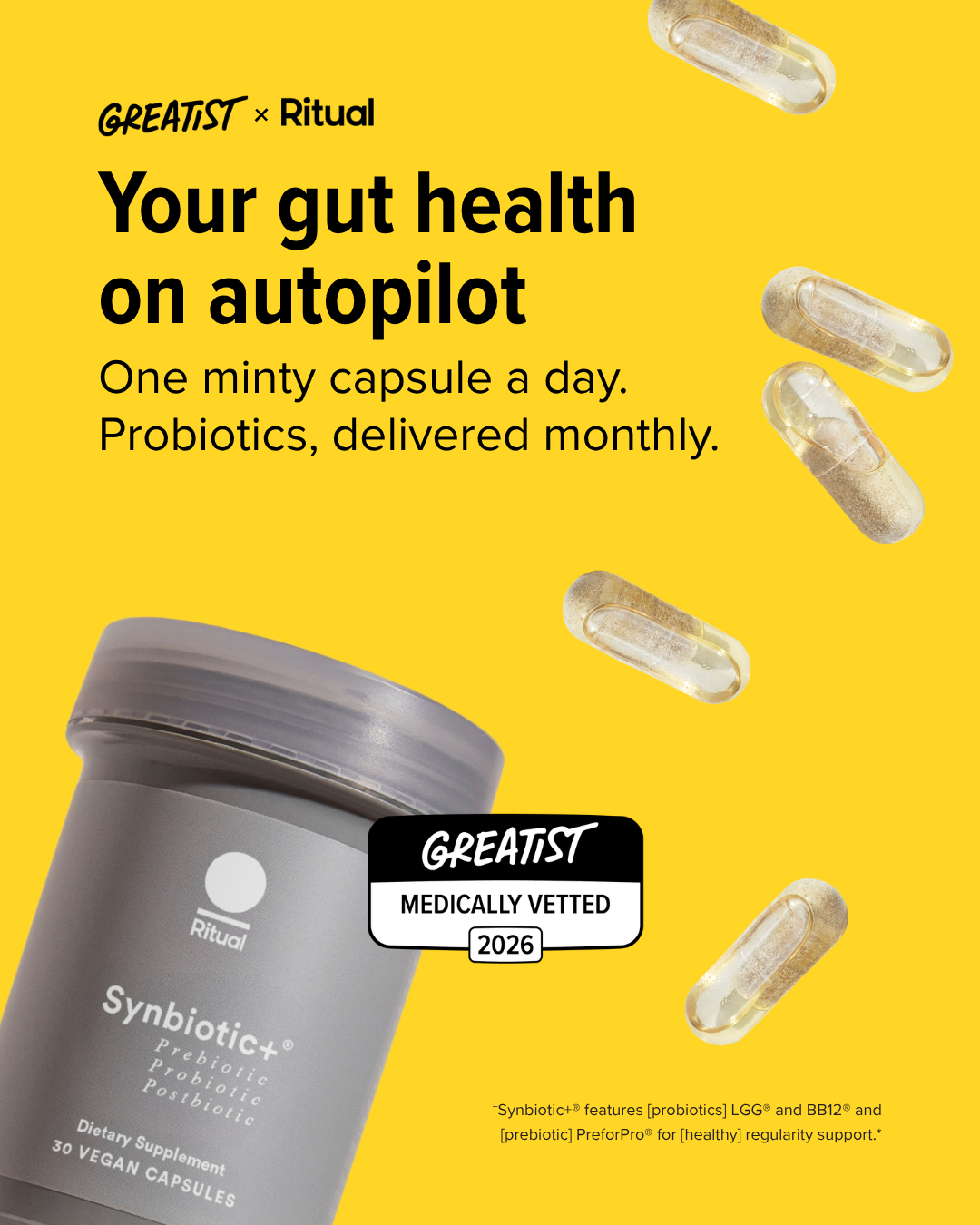 Greatist Facebook ad: Gut health made effortless