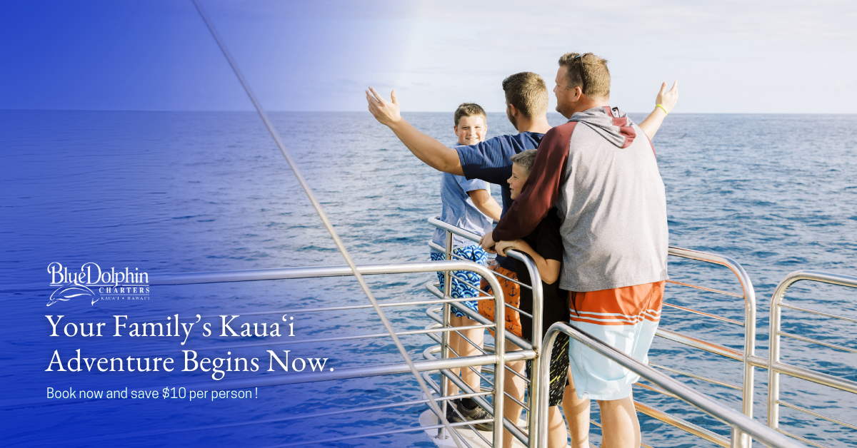Blue Dolphin Charters Facebook ad from Oct 2, 2025