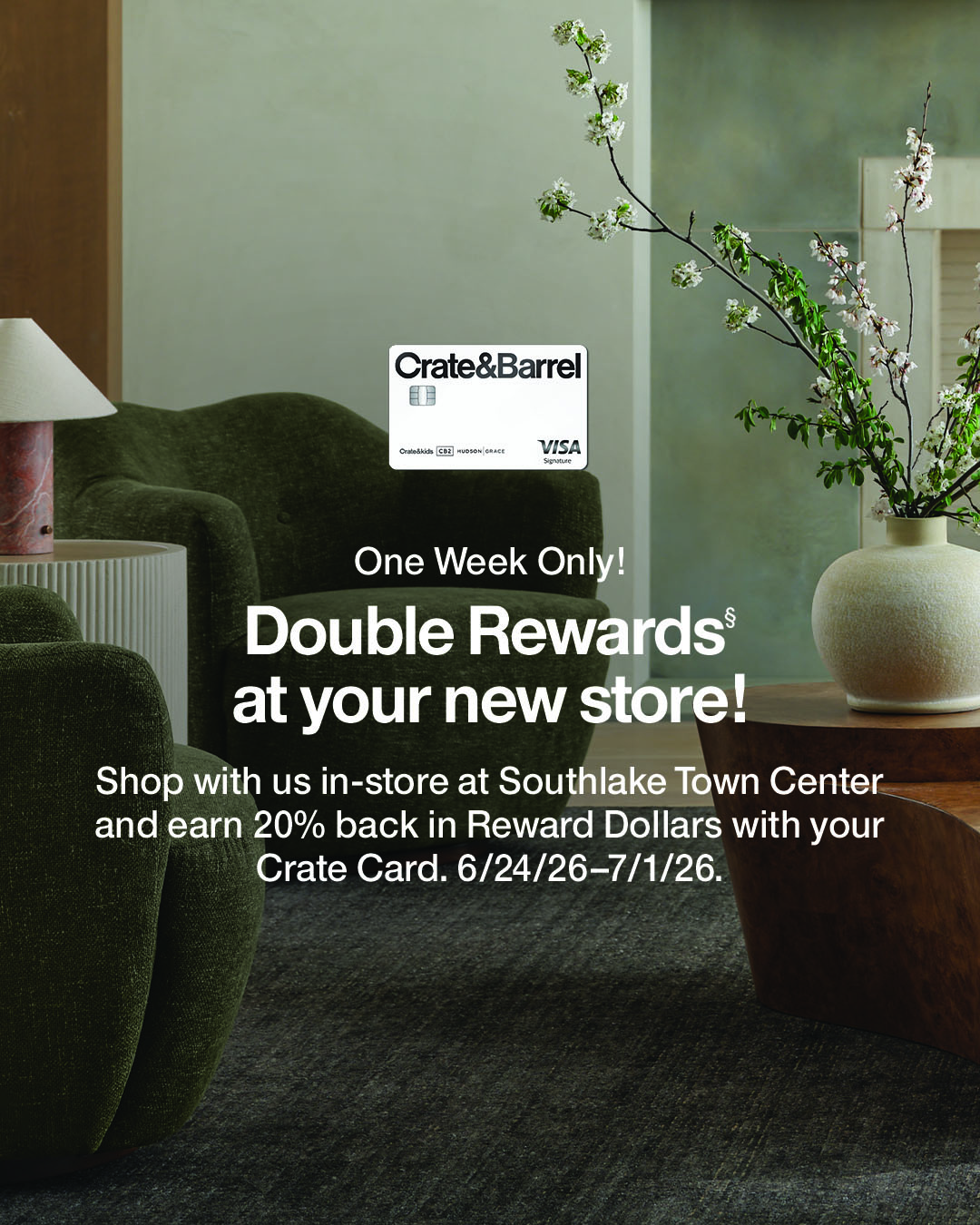 Crate and Barrel Facebook ad