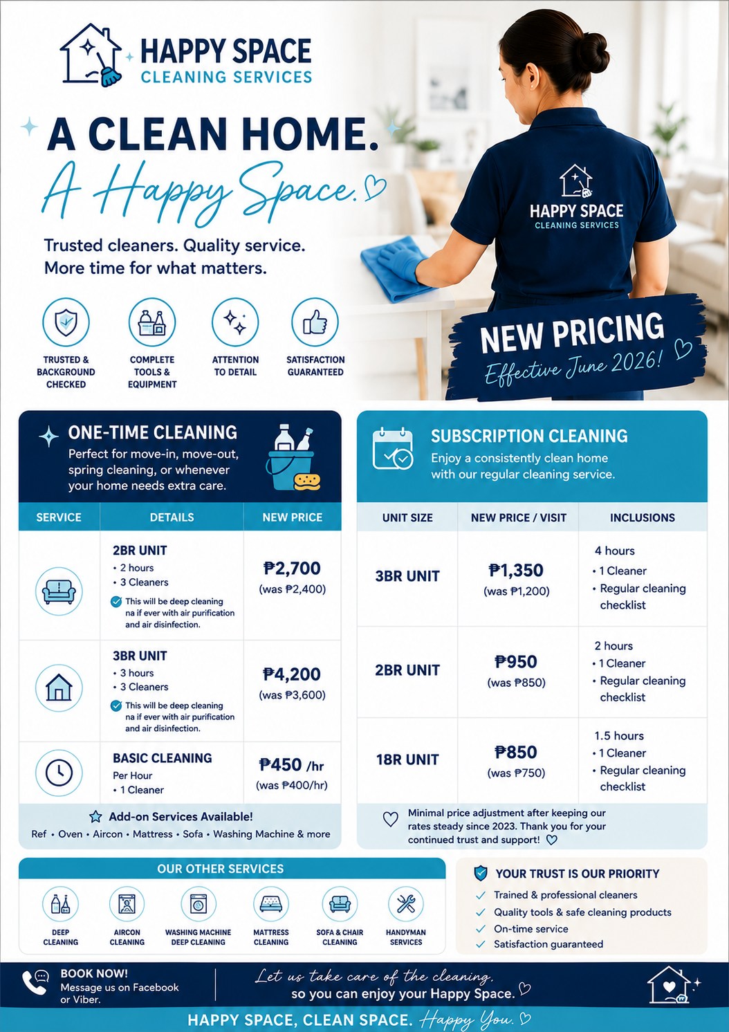 Happy Space PH Facebook ad: A Clean Home.