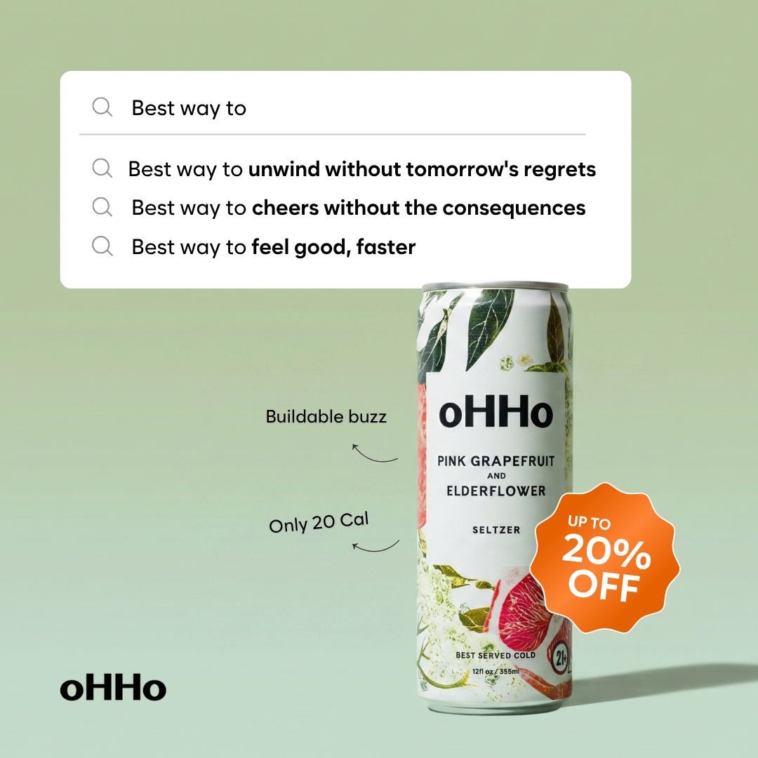 OHHo Facebook ad: All the Chill, Zero Hangover