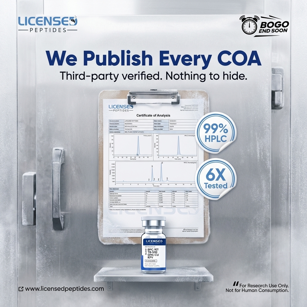 LicensedPeptides Facebook ad