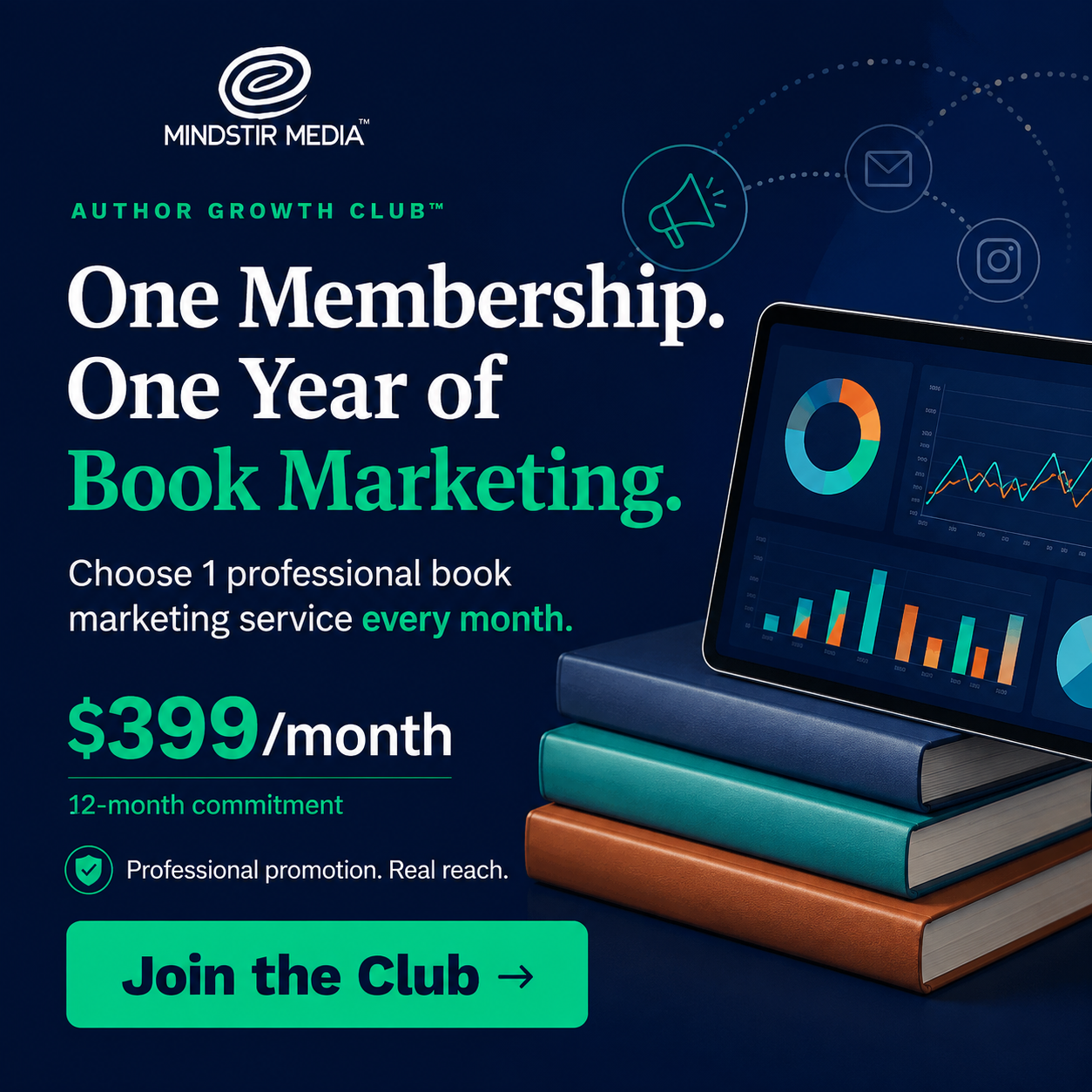 Mindstir Media Facebook ad: Grow Your Author Brand