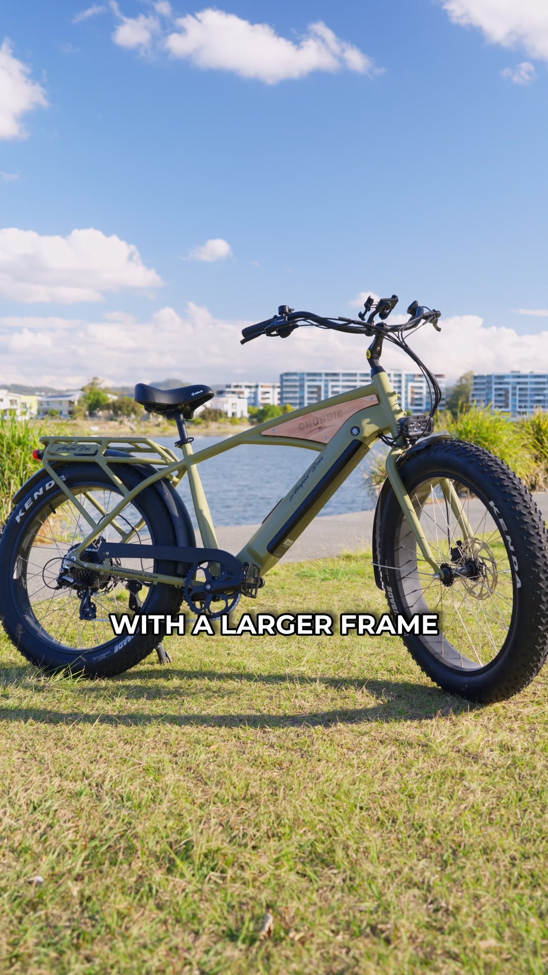 Ampd Bros Electric Bikes Facebook ad: Up to 80km. Carry More.
