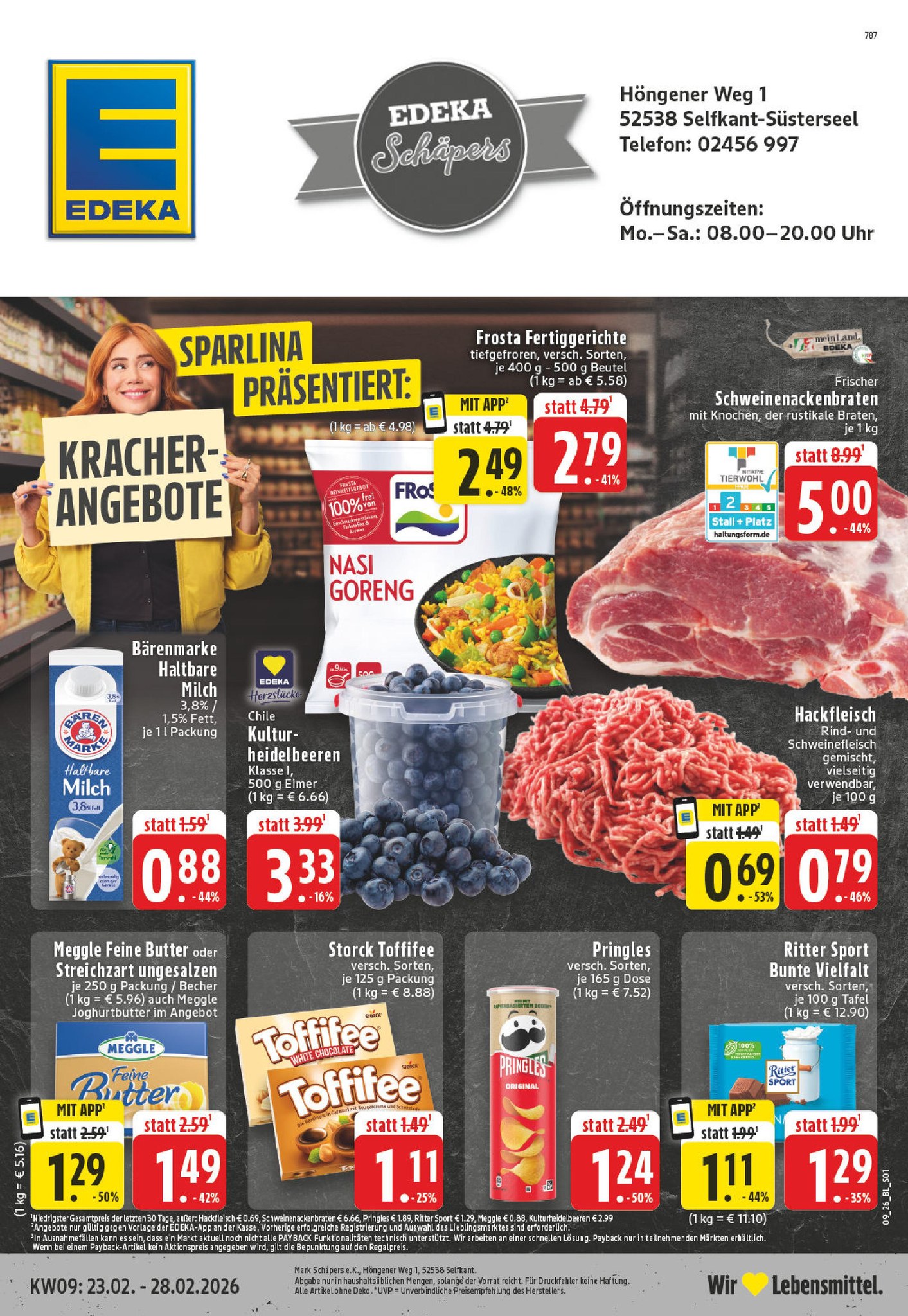 Edeka Schäpers Facebook ad: Unsere Angebote vom 23.02.-28.02.