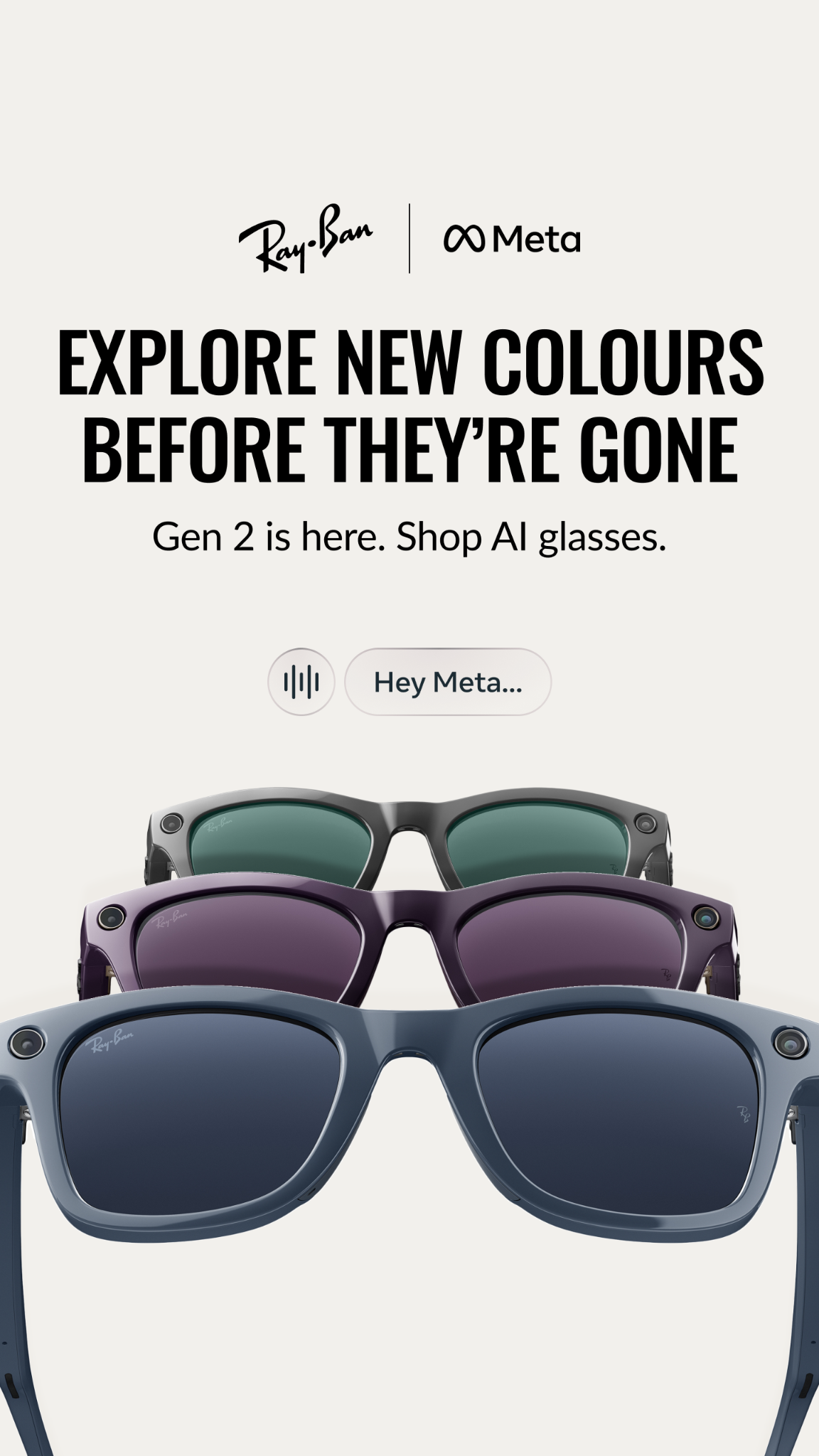Ray-Ban Meta Facebook ad