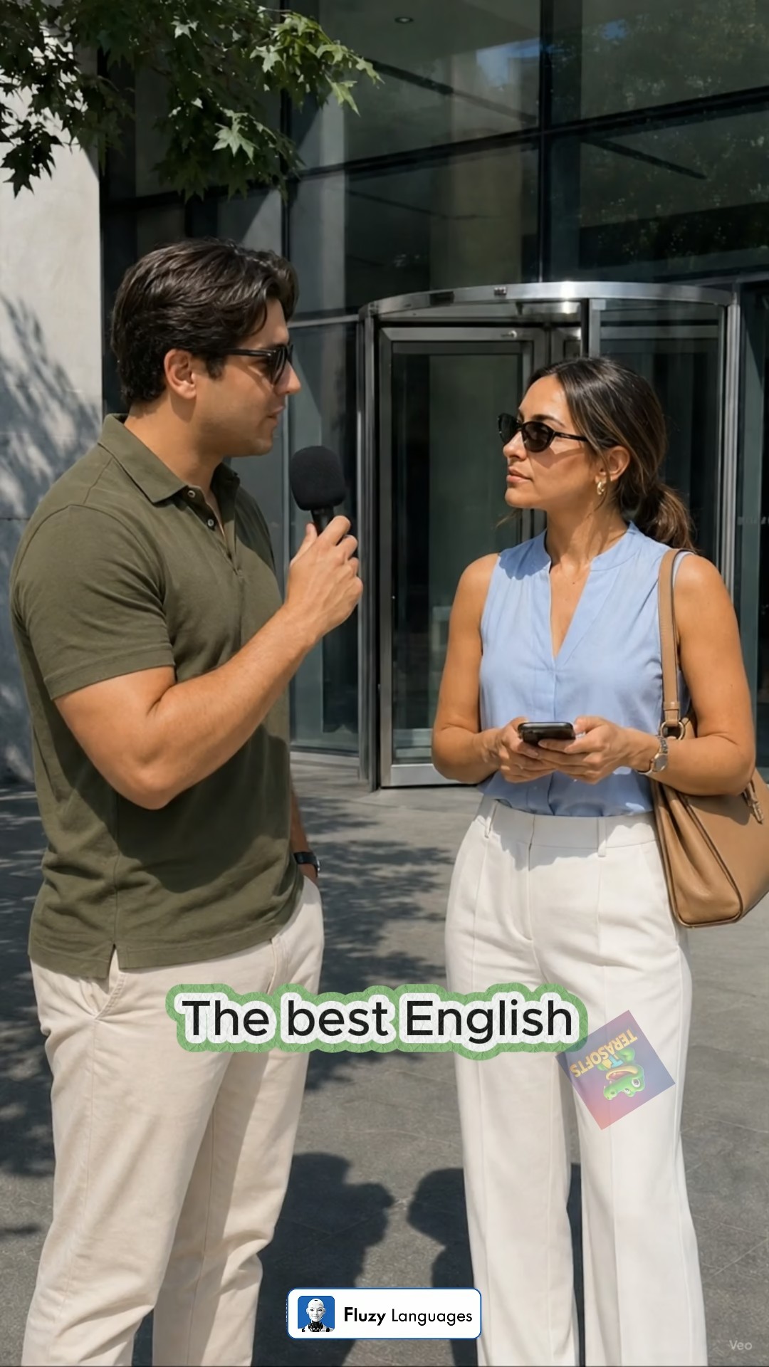 Fluzy: Speak English AI Facebook ad: Learn fast with AI