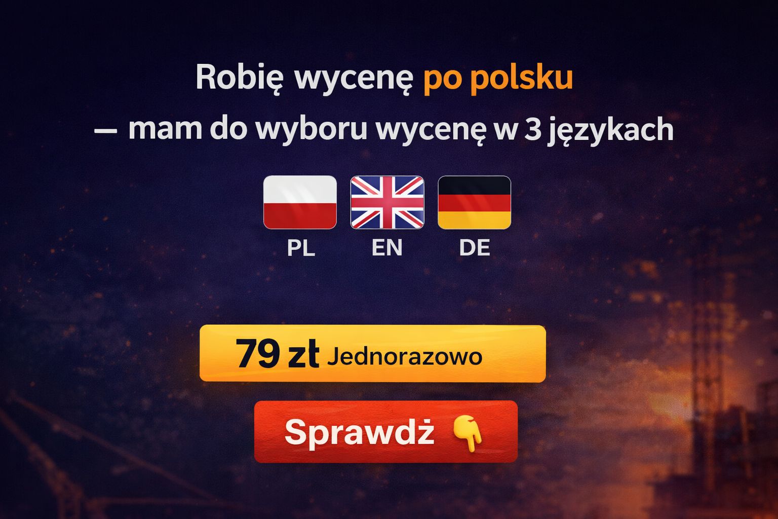 Łukasz Chudzik - Edukacja biznesowa Facebook ad: BudowlanyPRO, Profesjonalne wyceny w 2 minuty
