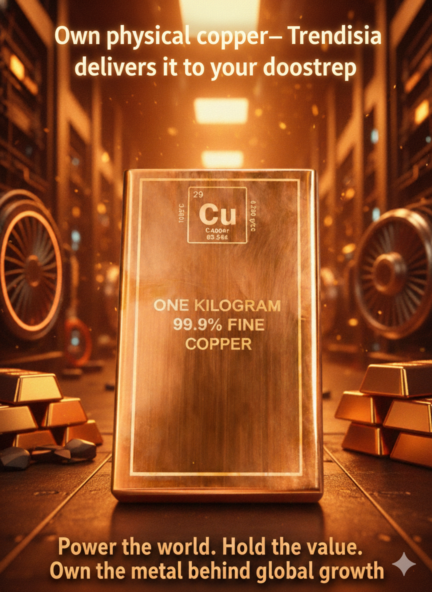 TrendisiaLifestyles Facebook ad: 1 Kilogram 99.9% Fine Copper Bullion Bar, Pure Copper Ingot