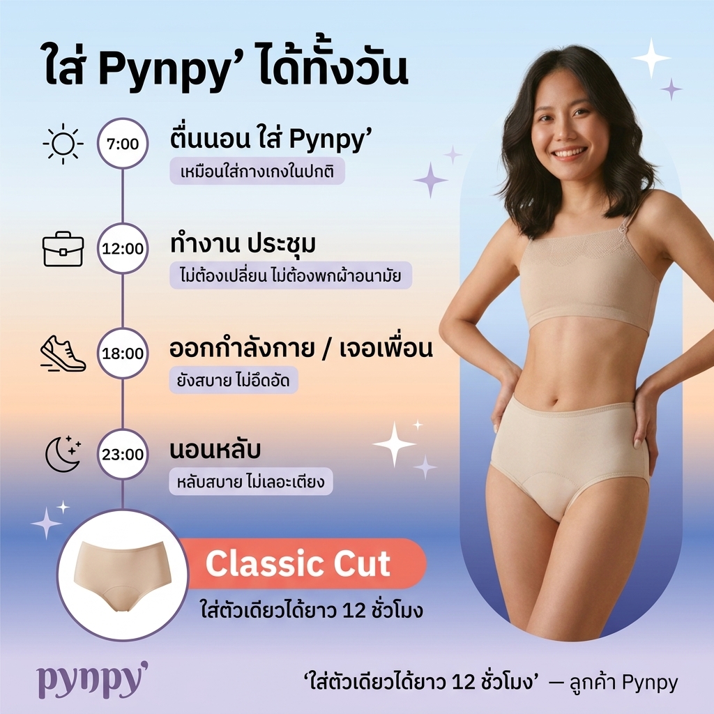 Pynpy' Facebook ad: ใส่ตัวเดียว ตั้งแต่เช้าถึงนอน