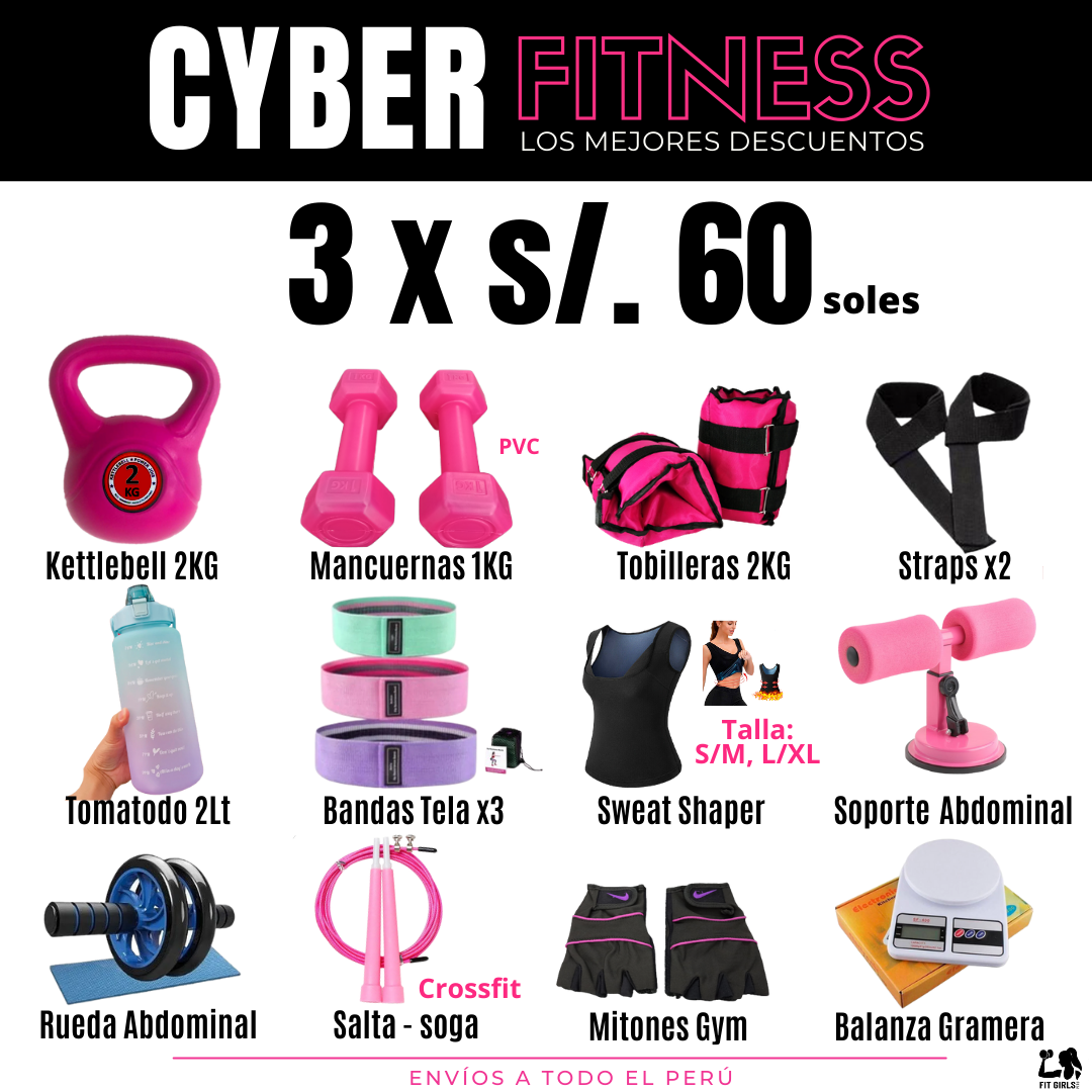FIT GIRLS PERÚ Facebook ad: Cyber Fitness con los mejores descuentos
