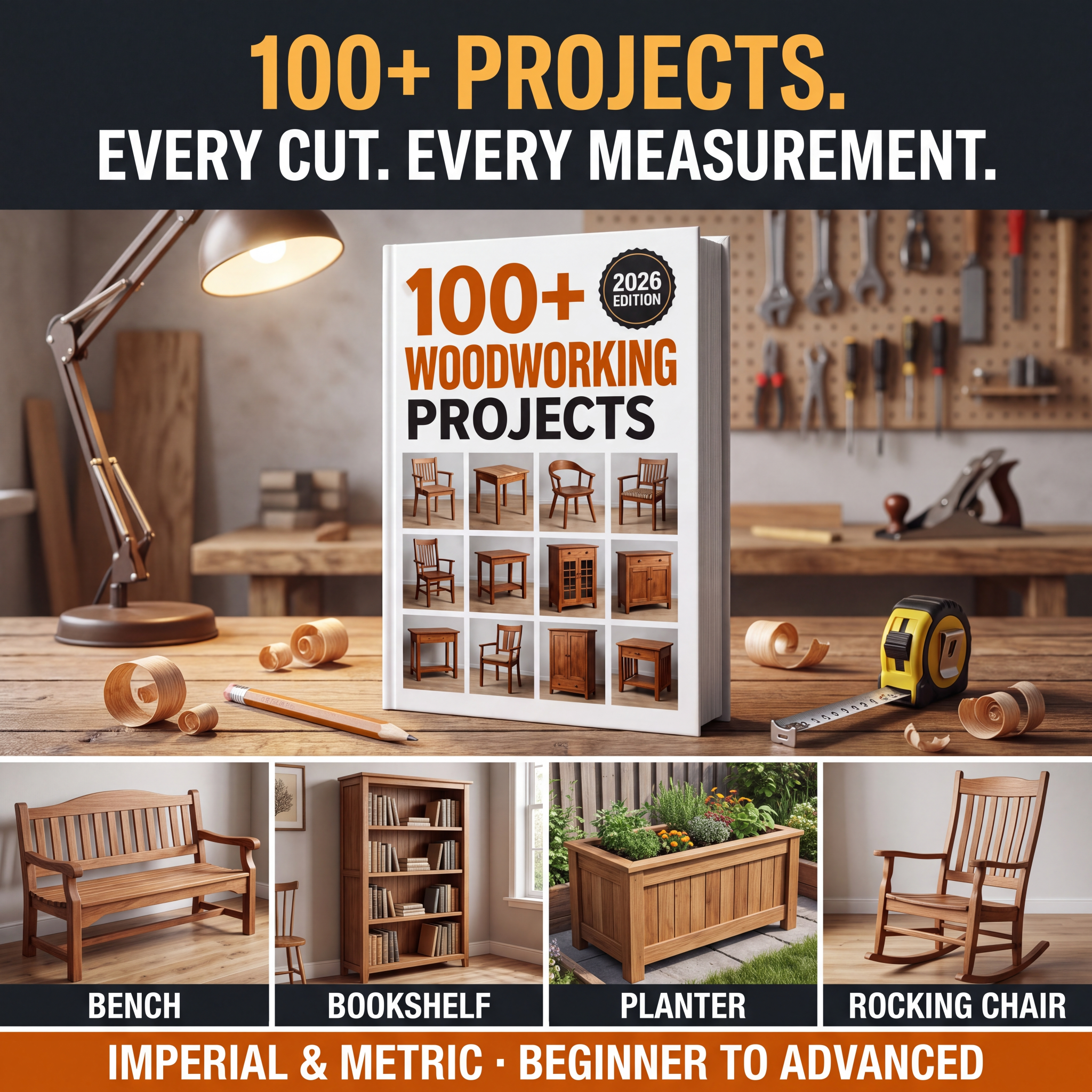 Master Crafts DIY Facebook ad: 100+ Plans. Every Measurement.