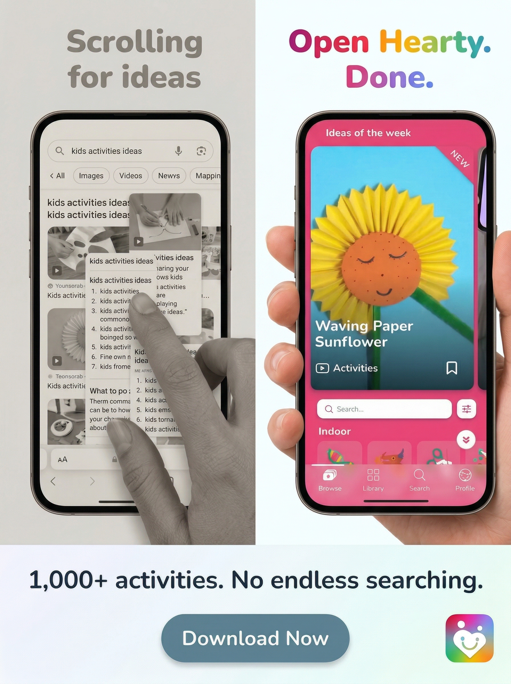 Hearty App Facebook ad