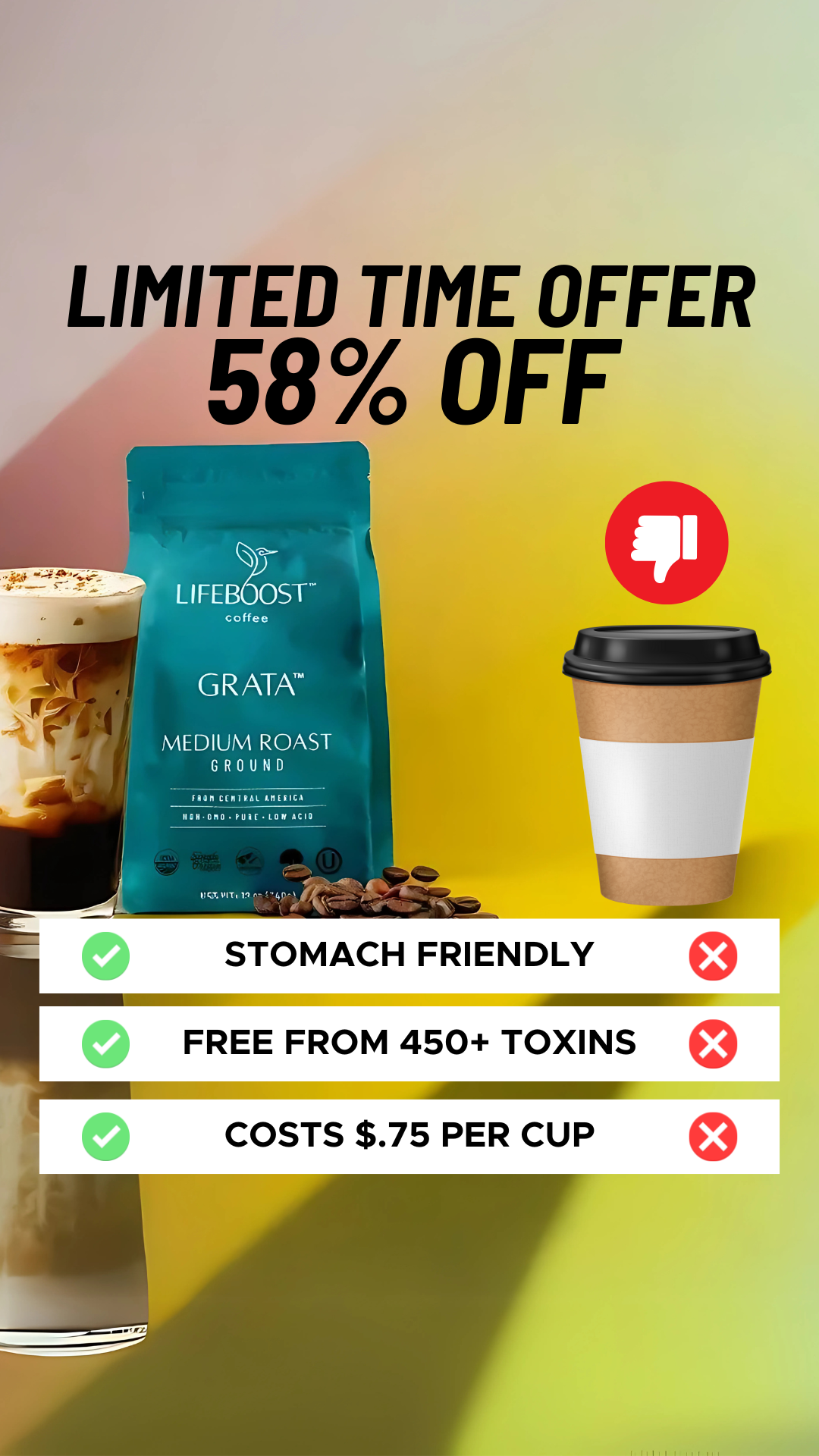 Lifeboost Coffee Facebook ad