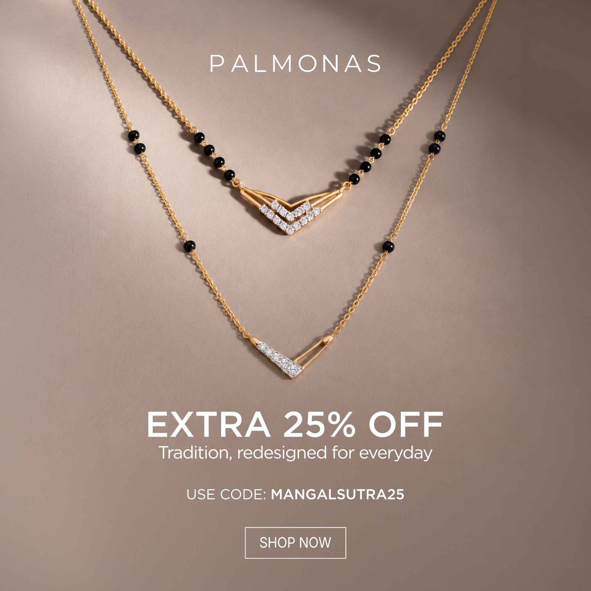 Palmonas Facebook ad: Palmonas Silver Mangalsutras