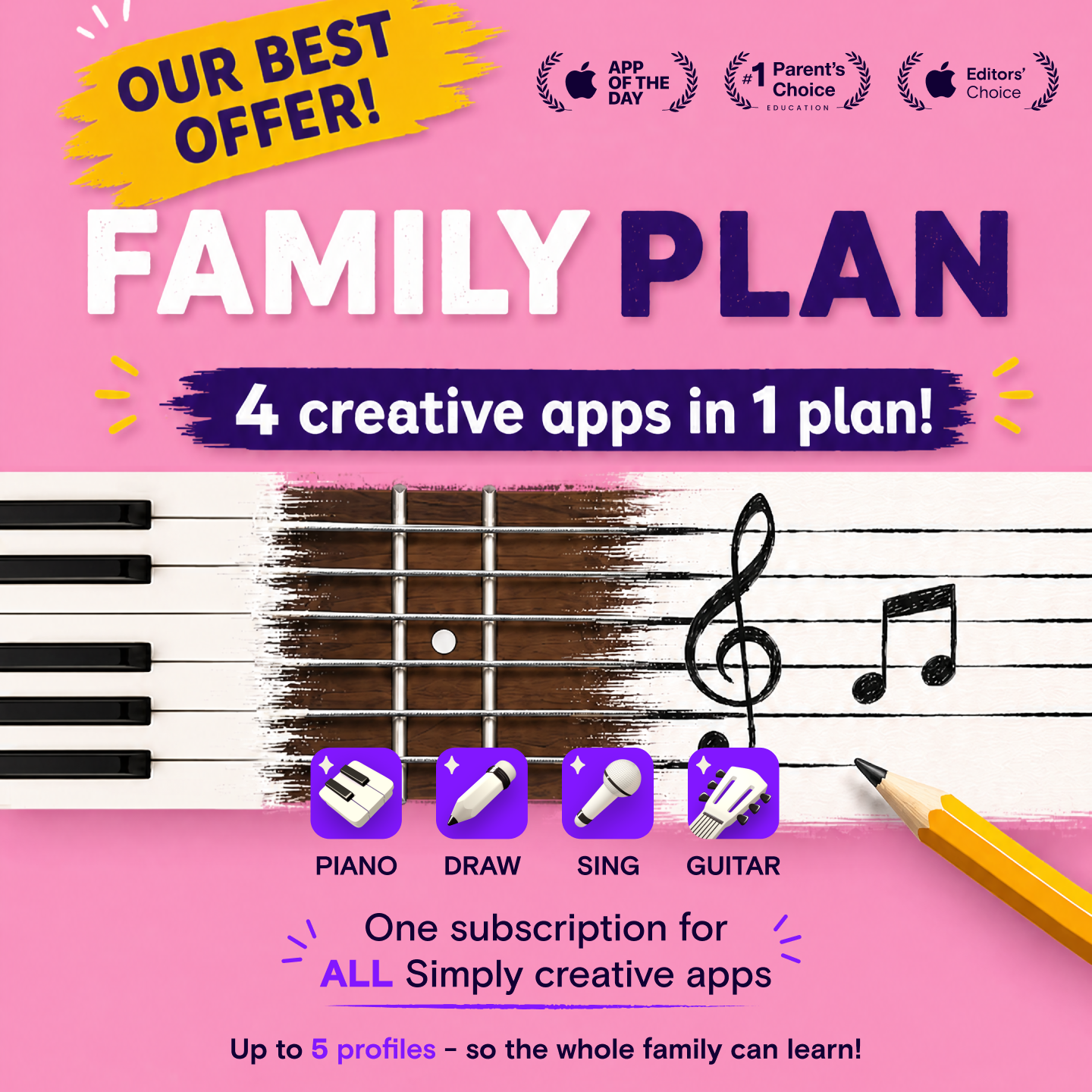 Simply - Kids Creative Hub Facebook ad: Start Learning Today!
