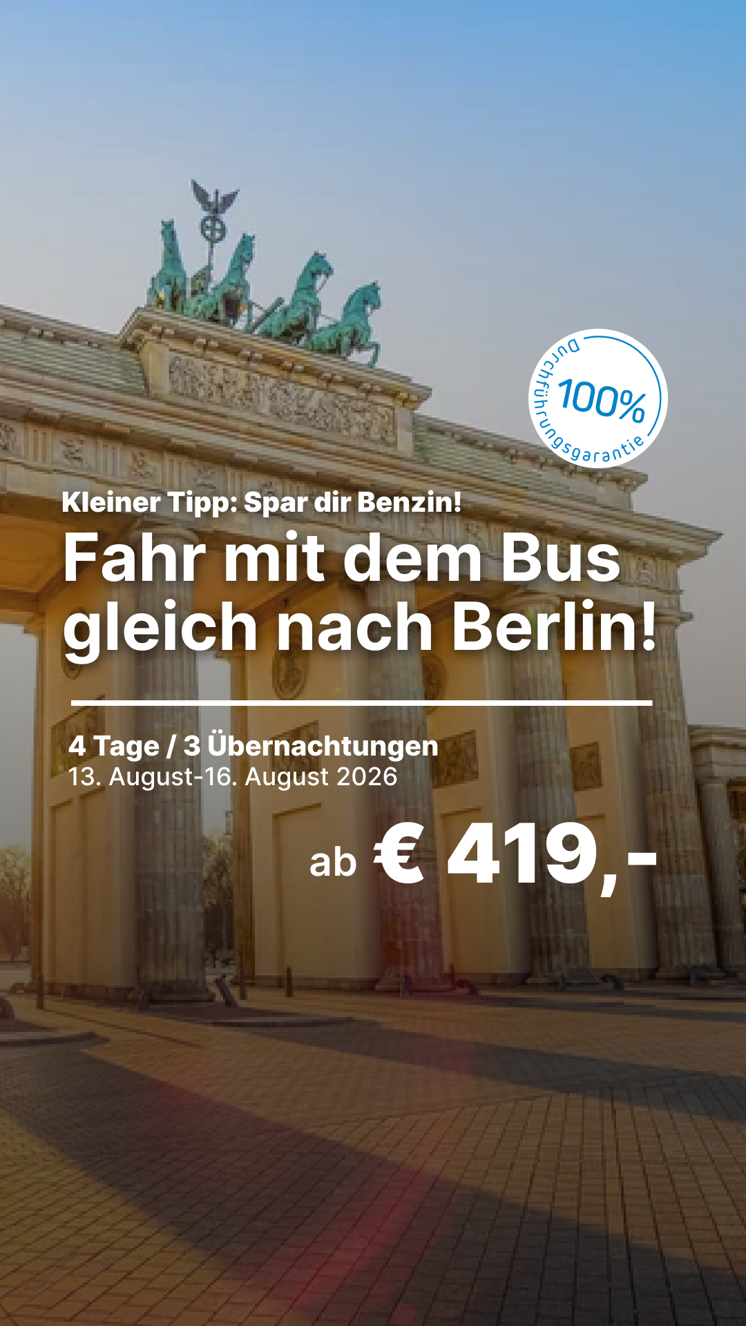 bus dich weg - DE Facebook ad: Berlin im Sommer
