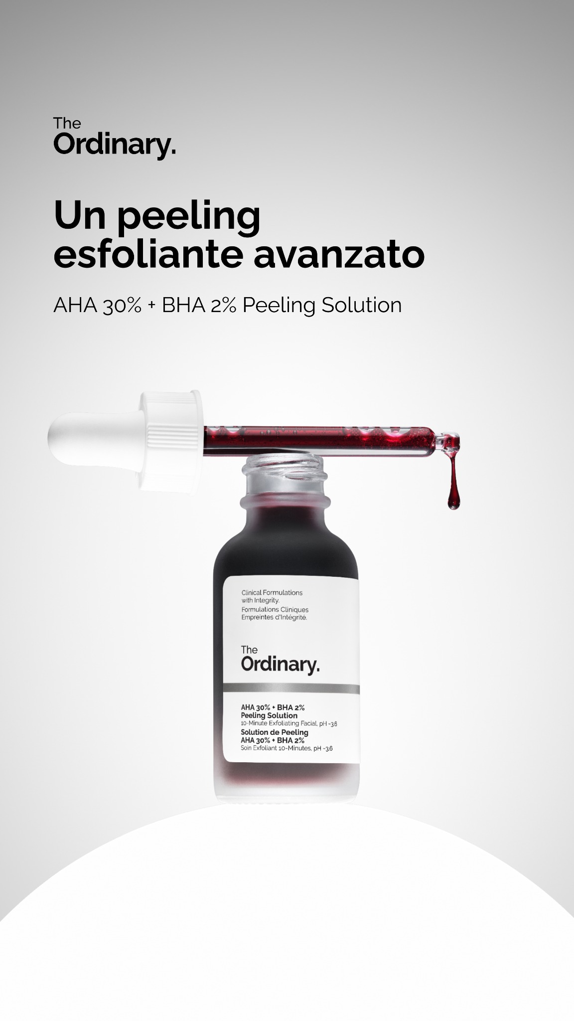 The Ordinary Facebook ad: Rosso per un motivo.