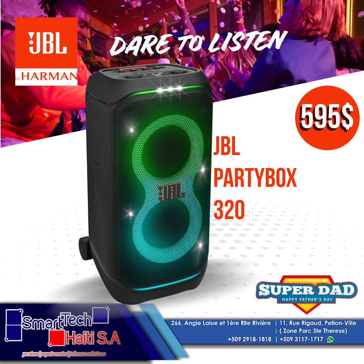 fingertechaiti Facebook ad: Une large gamme de produits des marques JBL…