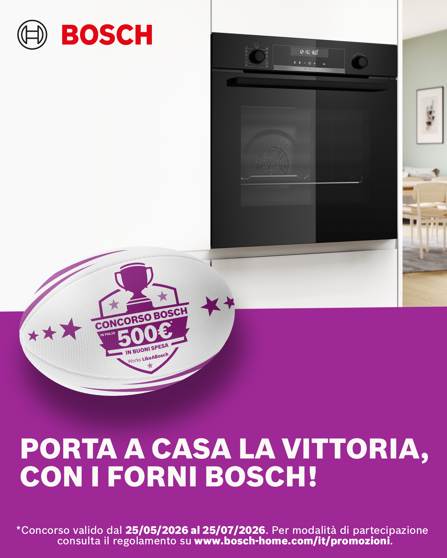 Bosch Home Facebook ad: Concorso forni Bosch