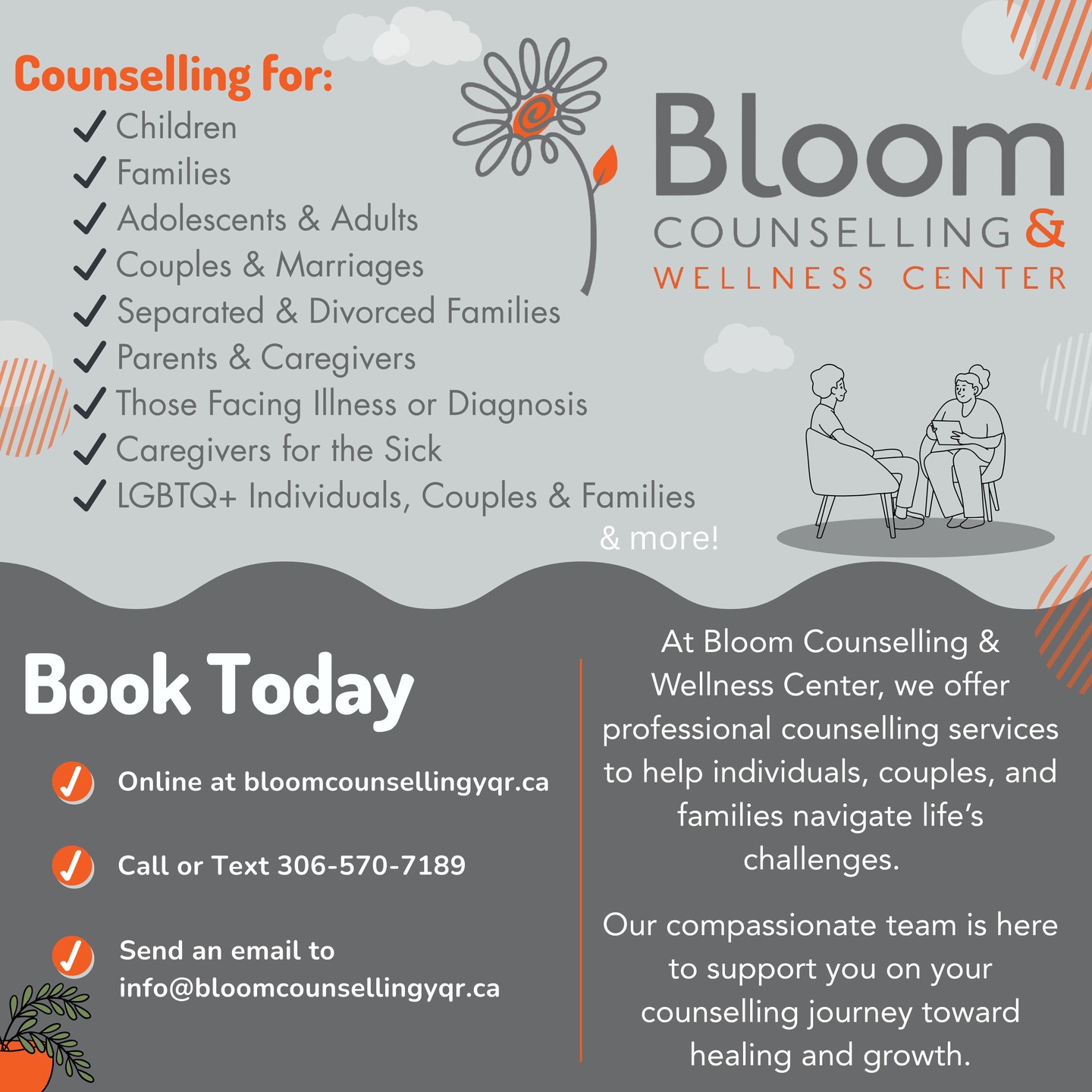 Bloom Counselling & Wellness Center Facebook ad